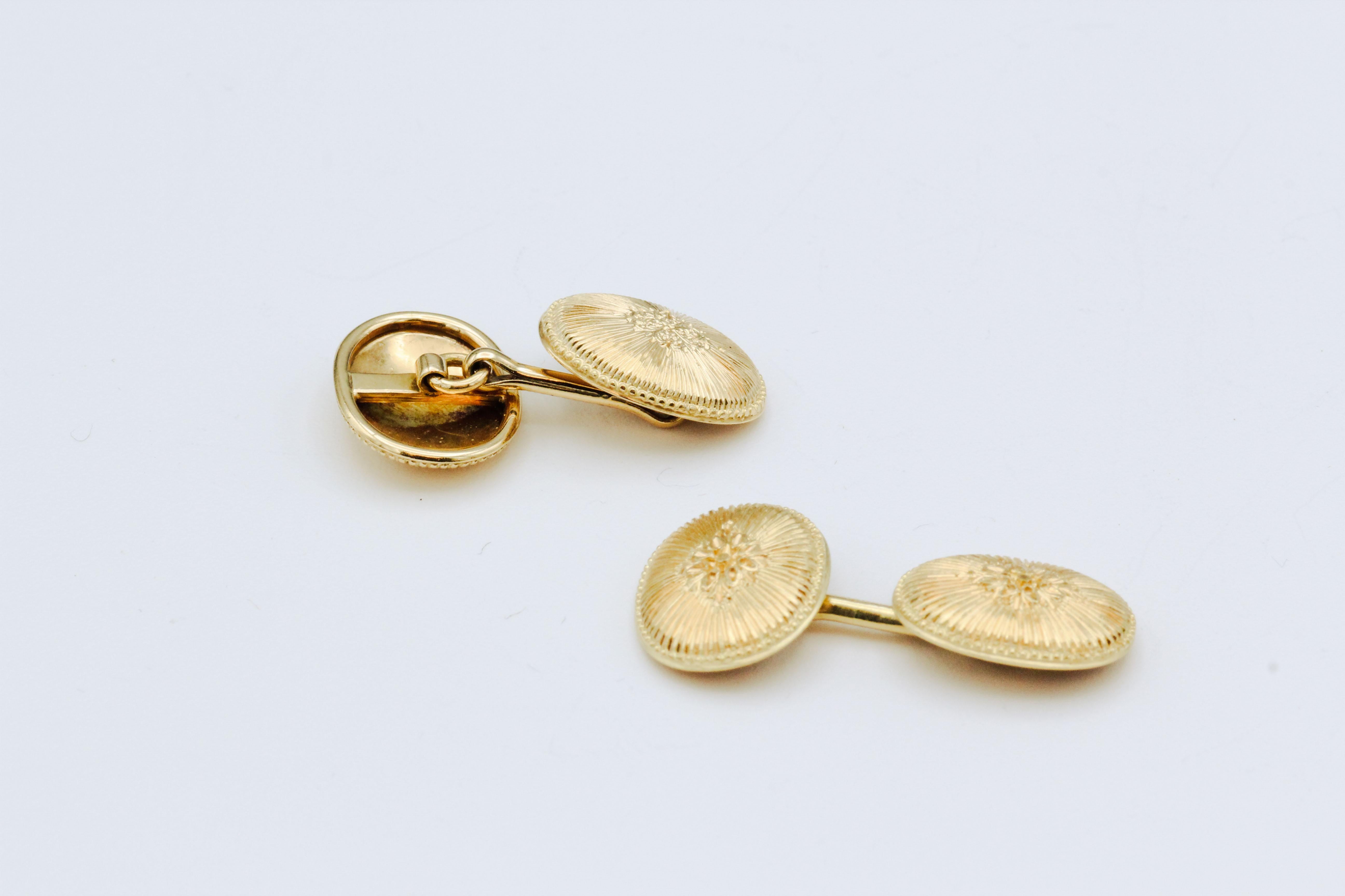 Gemelli Mario Buccellati Classic in oro 18 carati In condizioni buone in vendita a New York City, NY