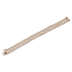 Mario Buccellati Crepe de Chine Two Color Gold Openwork Bracelet