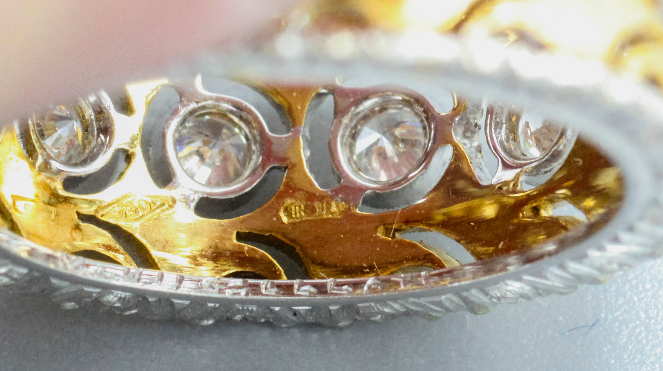 Mario Buccellati  Diamant 18k Zwei-Farben Gold Band Ring Damen im Angebot