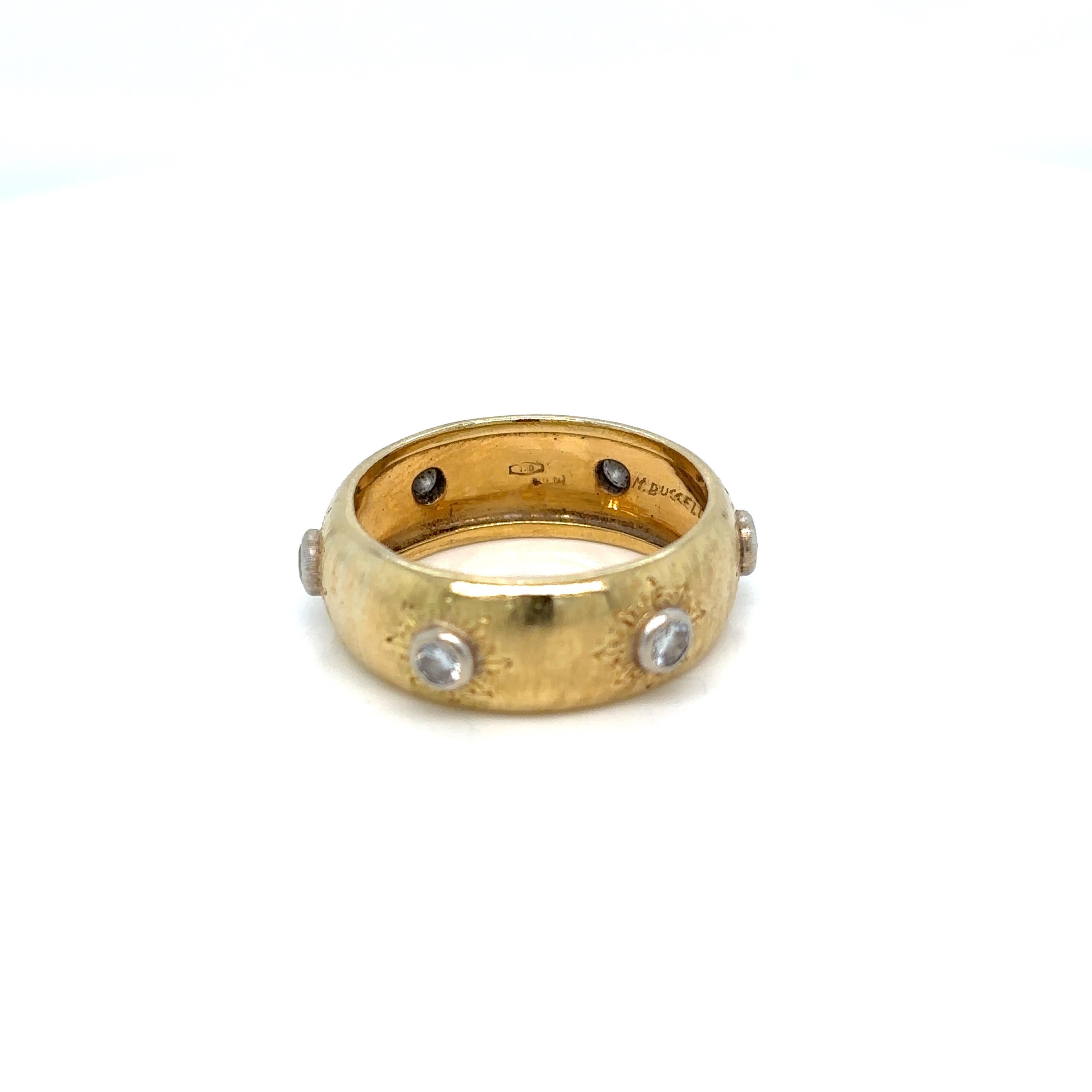 Mario Buccellati Diamant Macri Classica Ring ca. 1960er Jahre im Zustand „Hervorragend“ im Angebot in Napoli, Italy