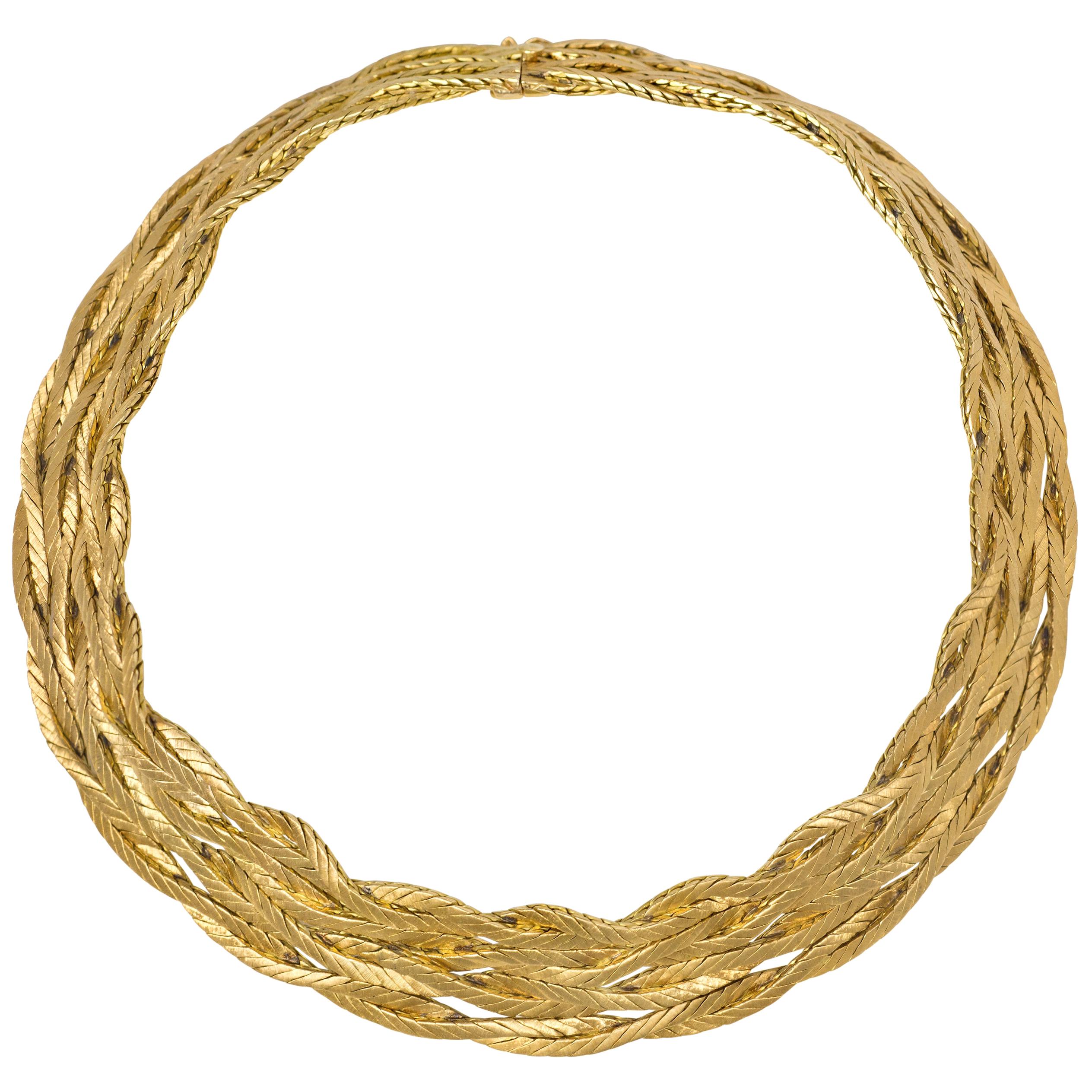 Mario Buccellati Eight Strand Gold Necklace