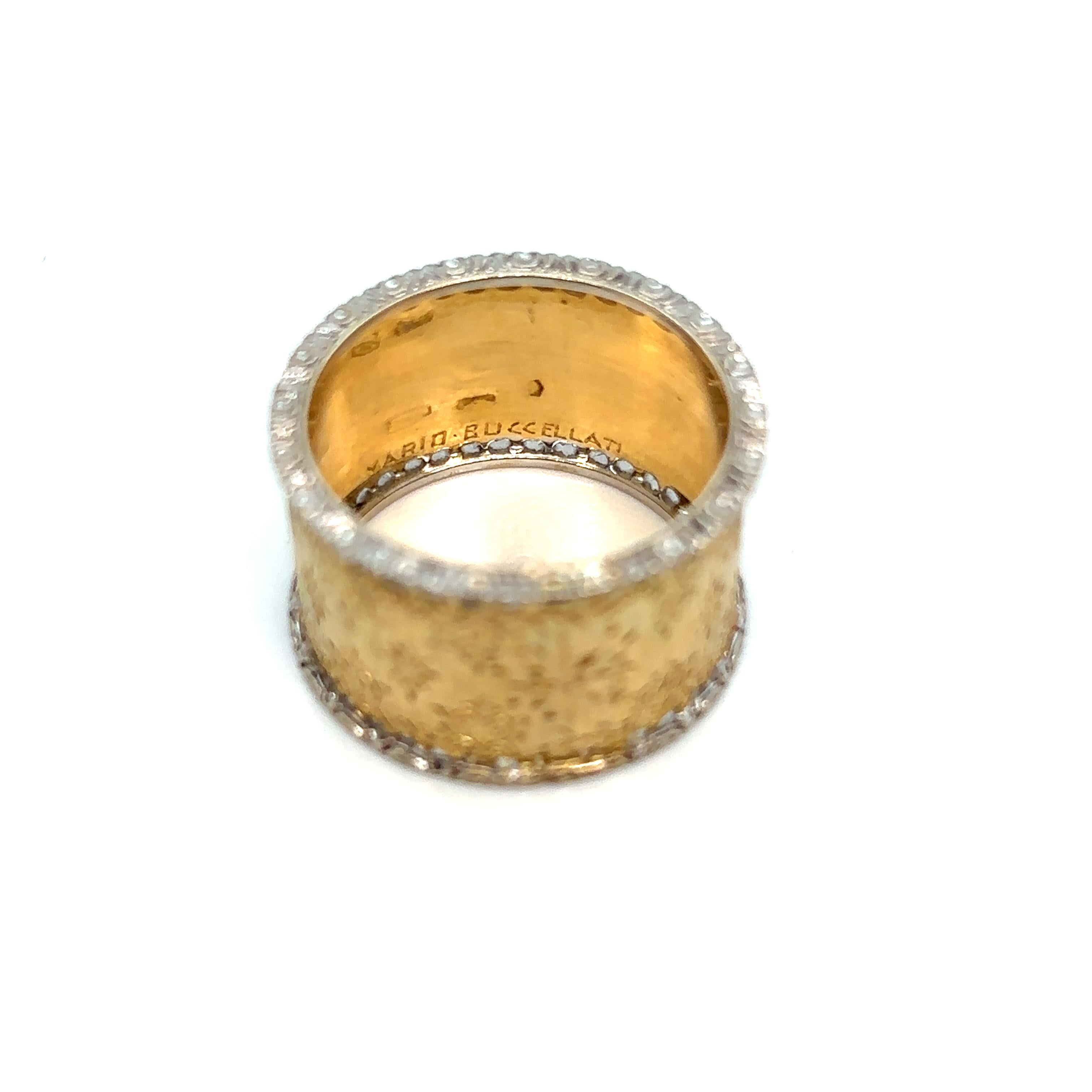 Mario Buccellati gravierter Goldring mit Gravur ca. 1960er Jahre 2