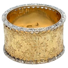 Mario Buccellati Engraved Gold Band Ring ca 1960s