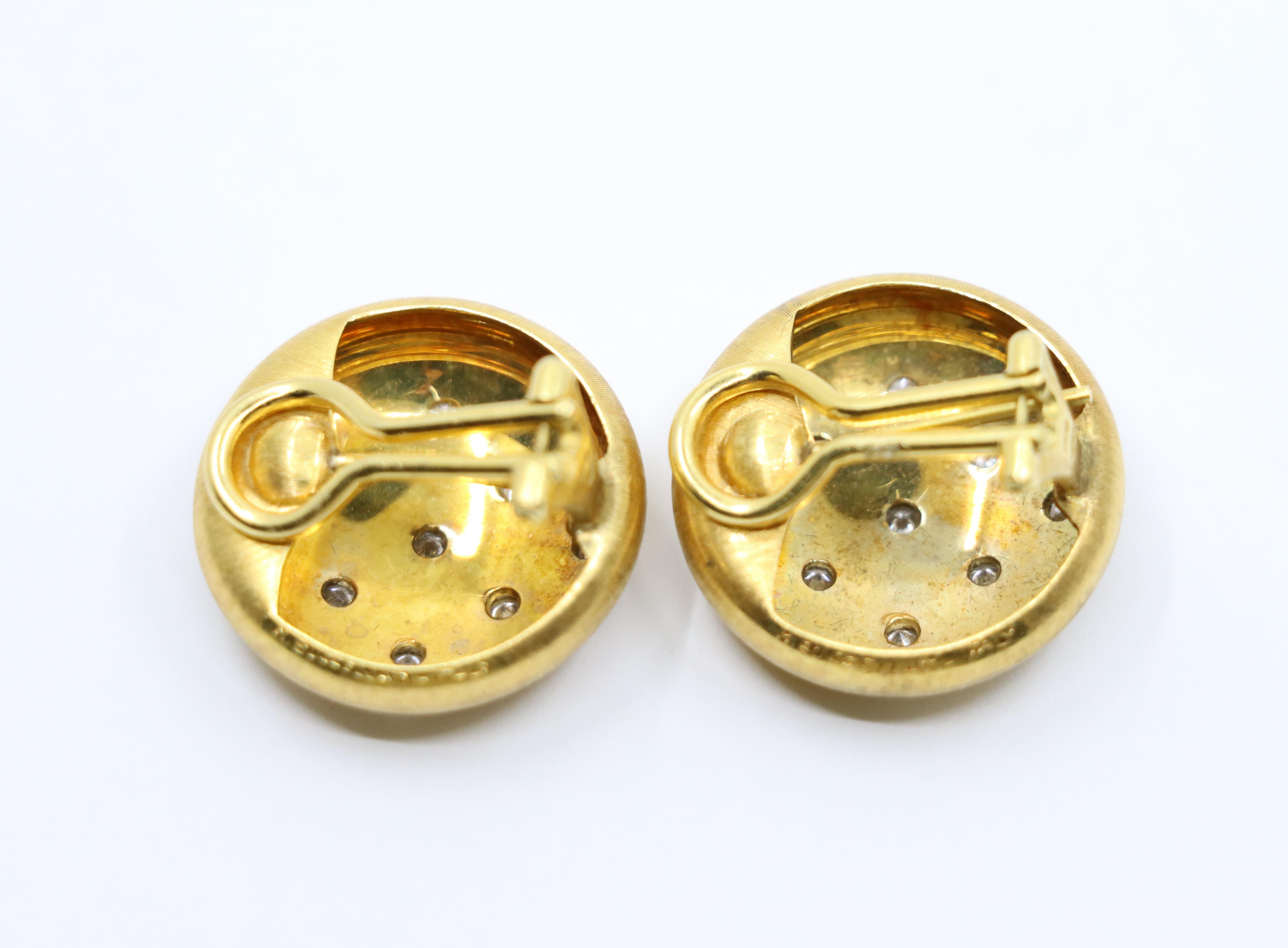 Mario Buccellati Geminato 18K Gold Diamond Earrings 5