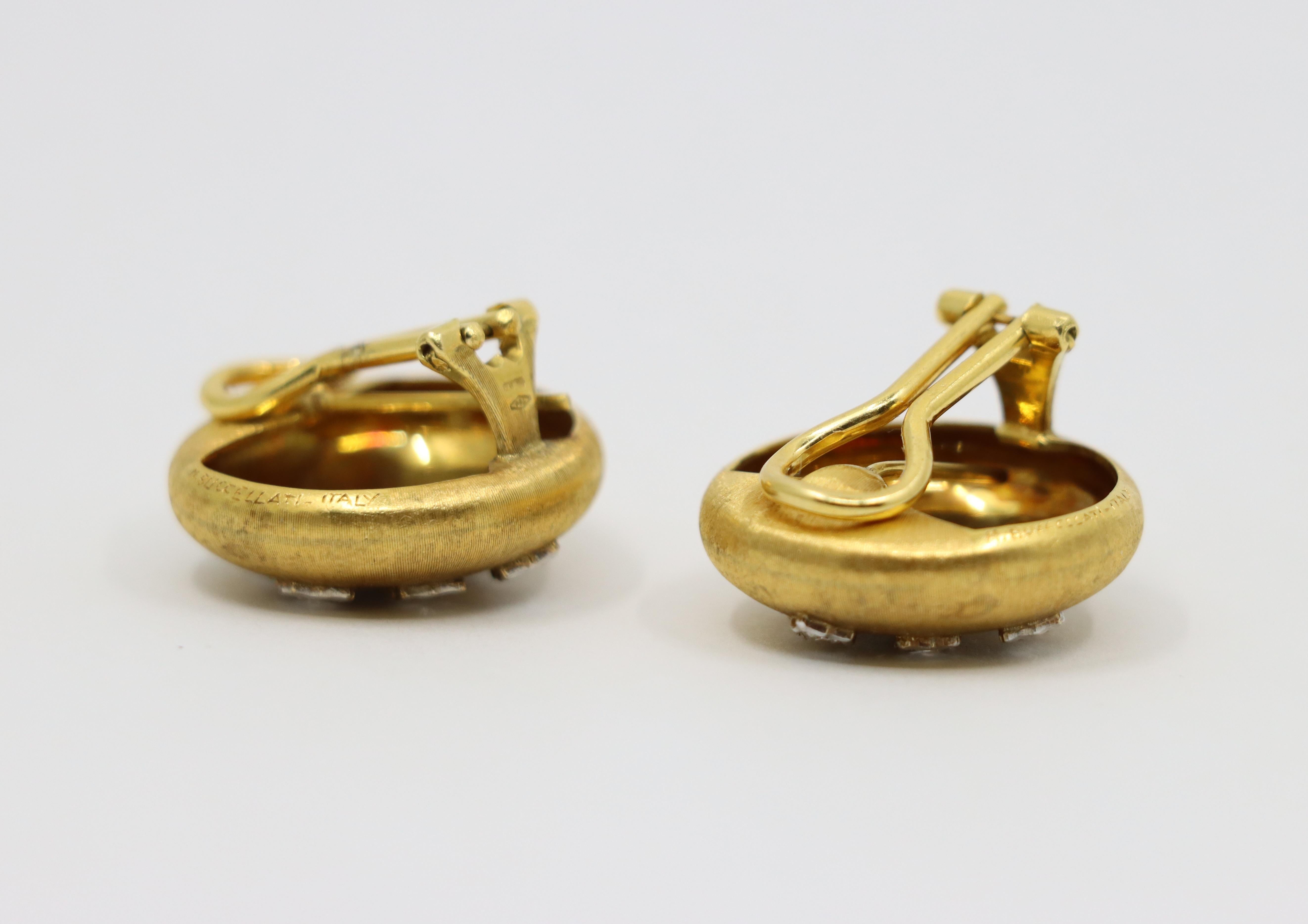 Mario Buccellati Geminato 18K Gold Diamond Earrings 6