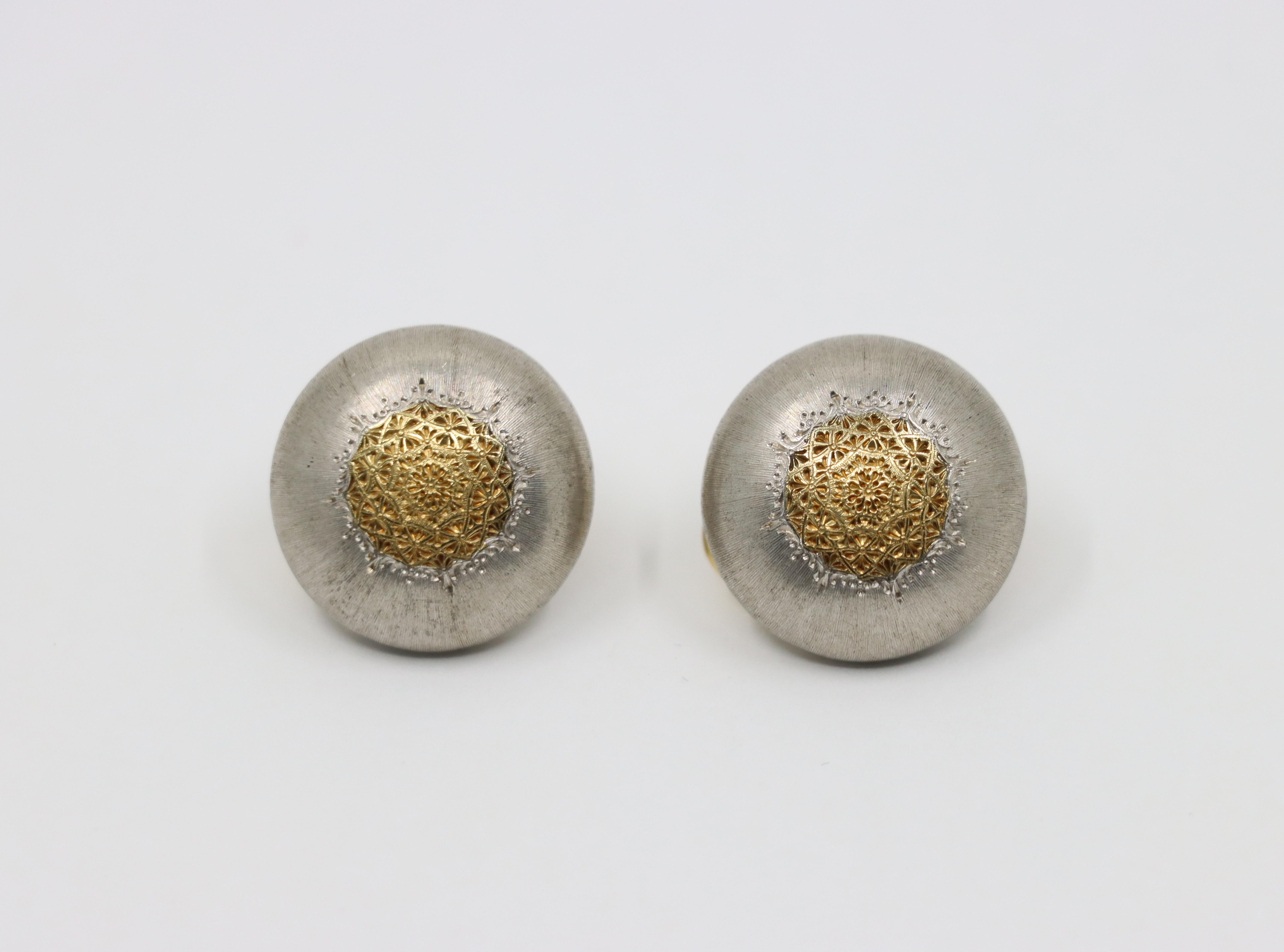 Femenino o masculino Pendientes Mario Buccellati Geminato de oro y plata de 18 quilates en venta