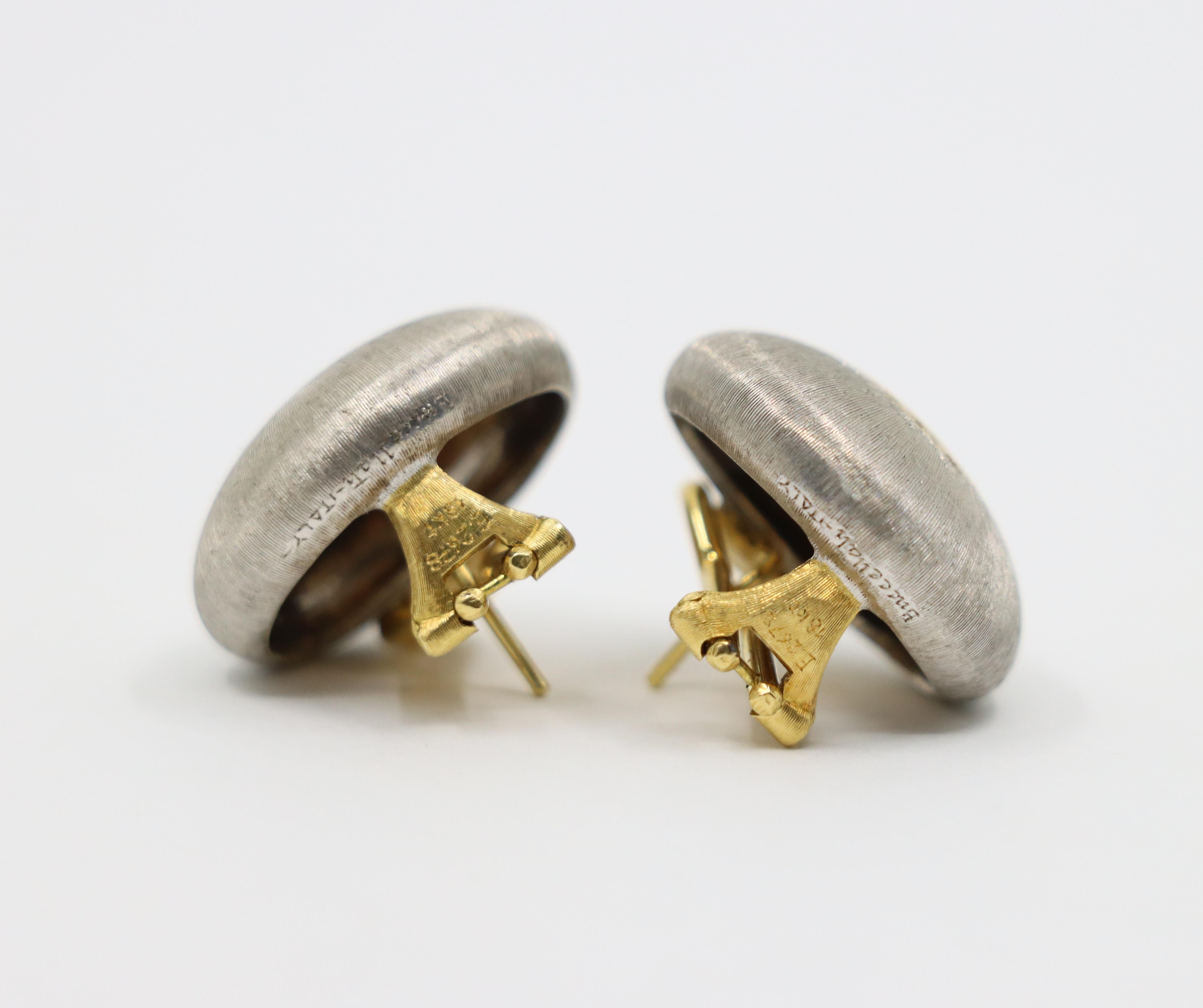 Pendientes Mario Buccellati Geminato de oro y plata de 18 quilates en venta 3