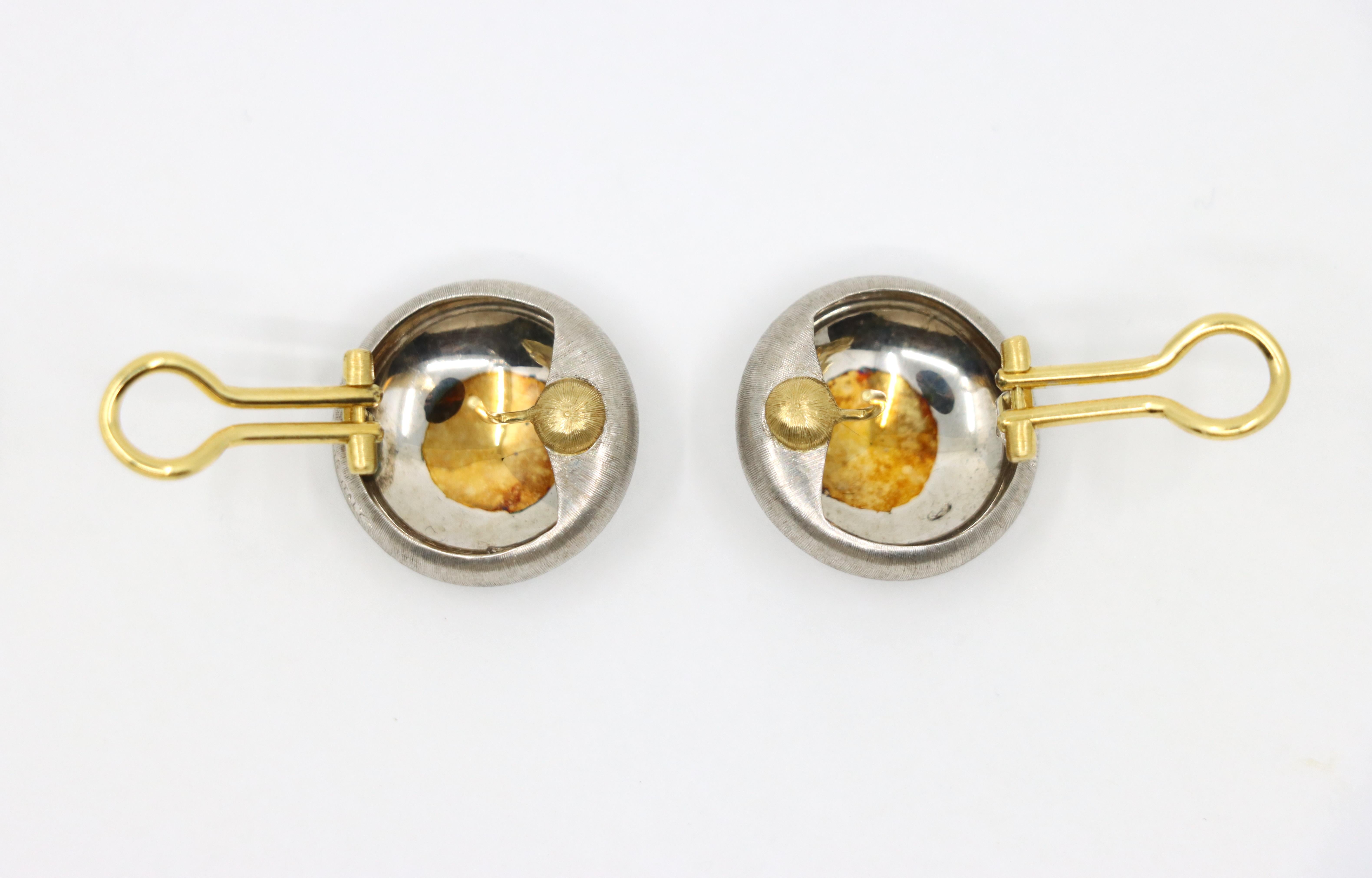 Pendientes Mario Buccellati Geminato de oro y plata de 18 quilates en venta 5