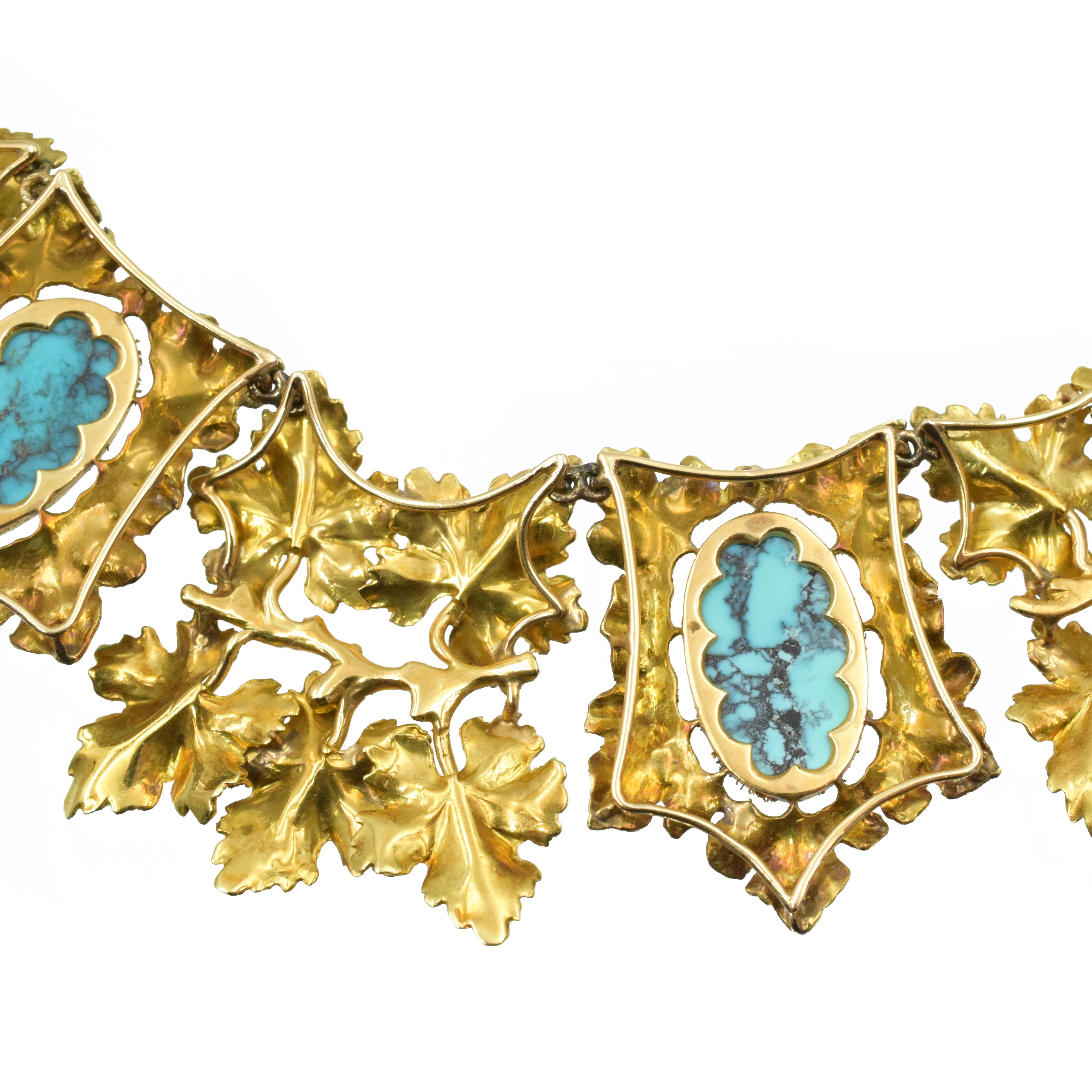 Women's Mario Buccellati Gold and Turquoise Necklace