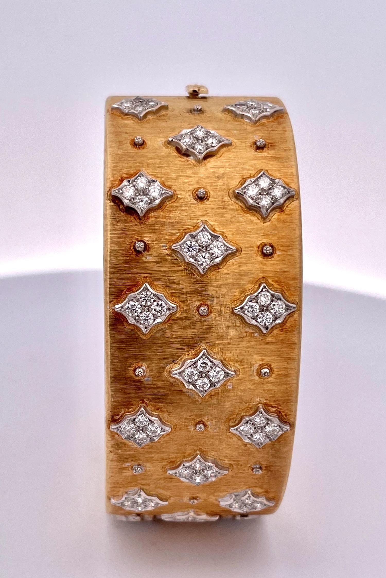 Bracciale Mario Buccellati in oro con diamanti 18 carati in vendita 1