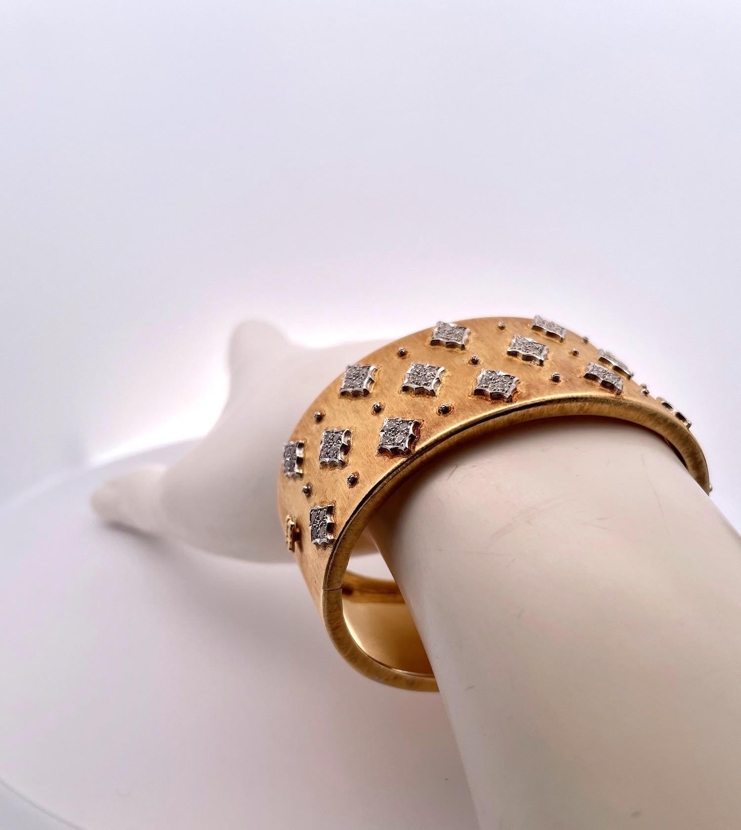 Bracciale Mario Buccellati in oro con diamanti 18 carati in vendita 2