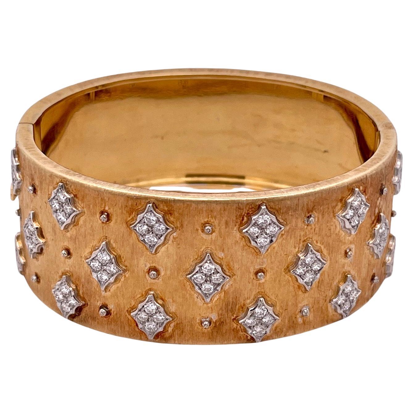 Mario Buccellati Gold Bracelet with Diamonds 18K