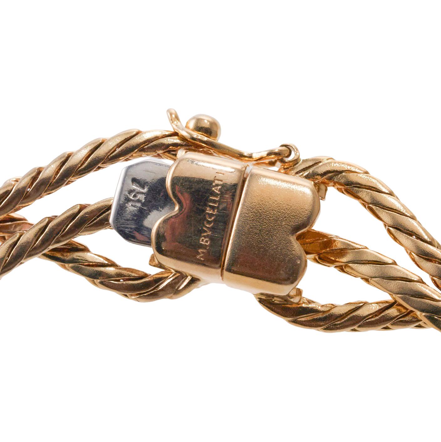 Mario Buccellati Gold Interlocked Link Long Necklace For Sale 2