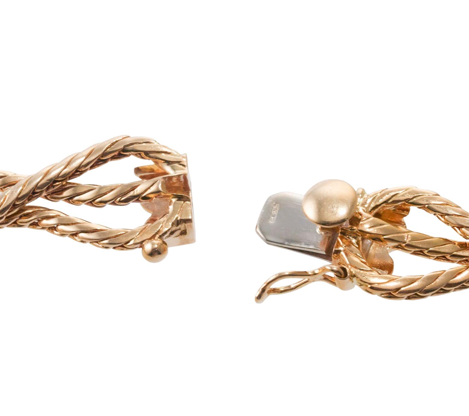 Mario Buccellati Gold Interlocked Link Long Necklace For Sale 3