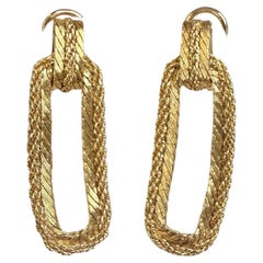 Mario Buccellati - Orecchini a goccia in oro a forma di corda stilizzata