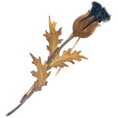 Mario Buccellati Gold Thistle Brooch