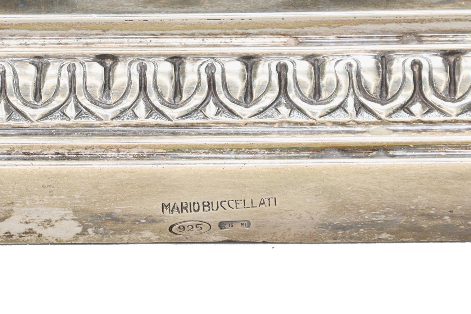 Mario Buccellati, Italian Mid-Century Sterling Silver Hanukkah Menorah, ca. 1950 For Sale 6