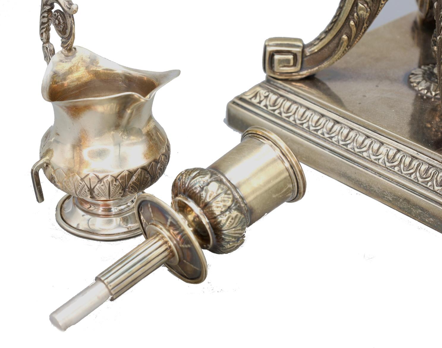 Mid-20th Century Mario Buccellati, Italian Mid-Century Sterling Silver Hanukkah Menorah, ca. 1950 For Sale