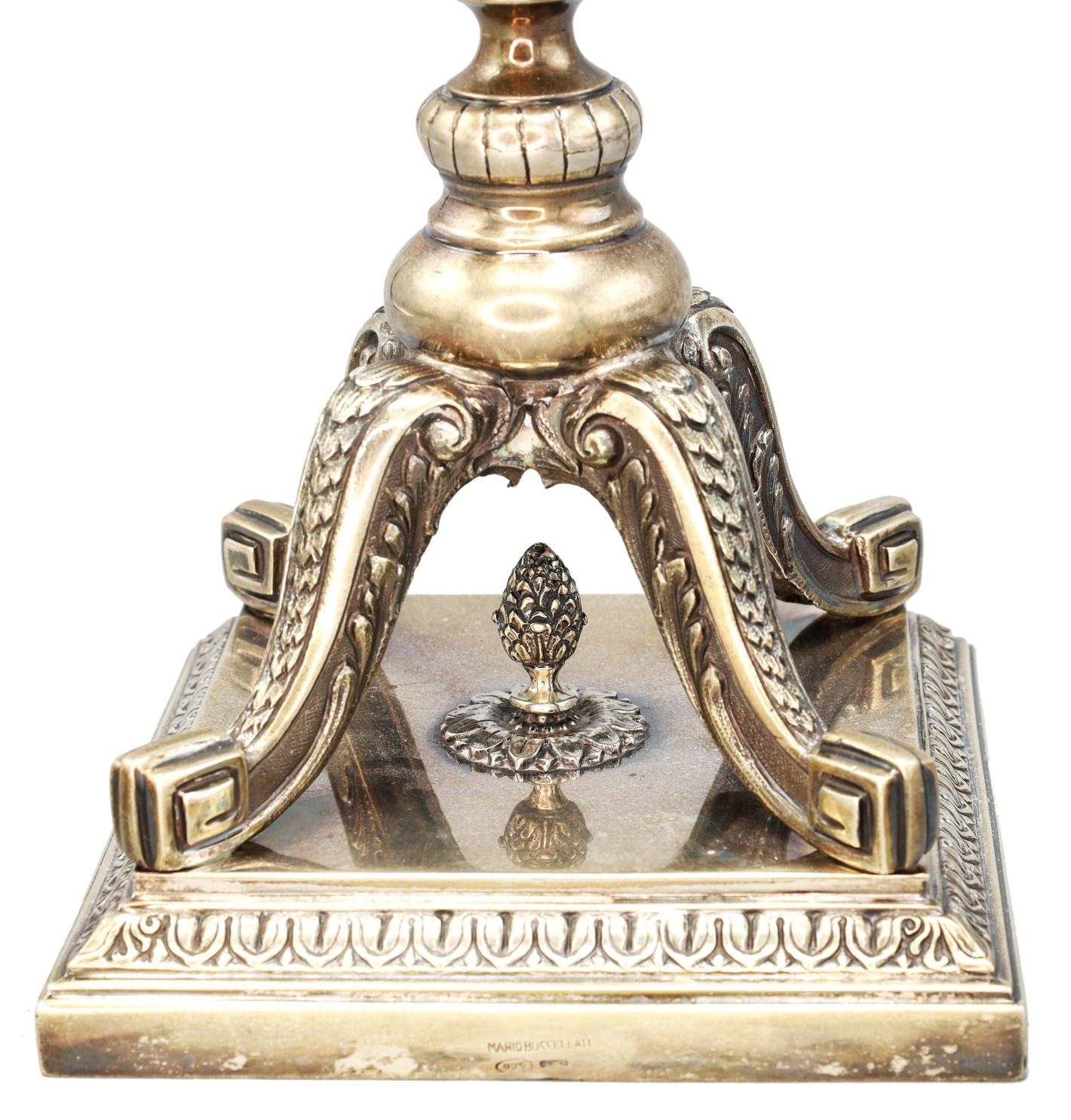Mario Buccellati, Italian Mid-Century Sterling Silver Hanukkah Menorah, ca. 1950 For Sale 2