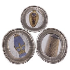 Mario Buccellati Cadre photo en argent sterling italien en 3 parties