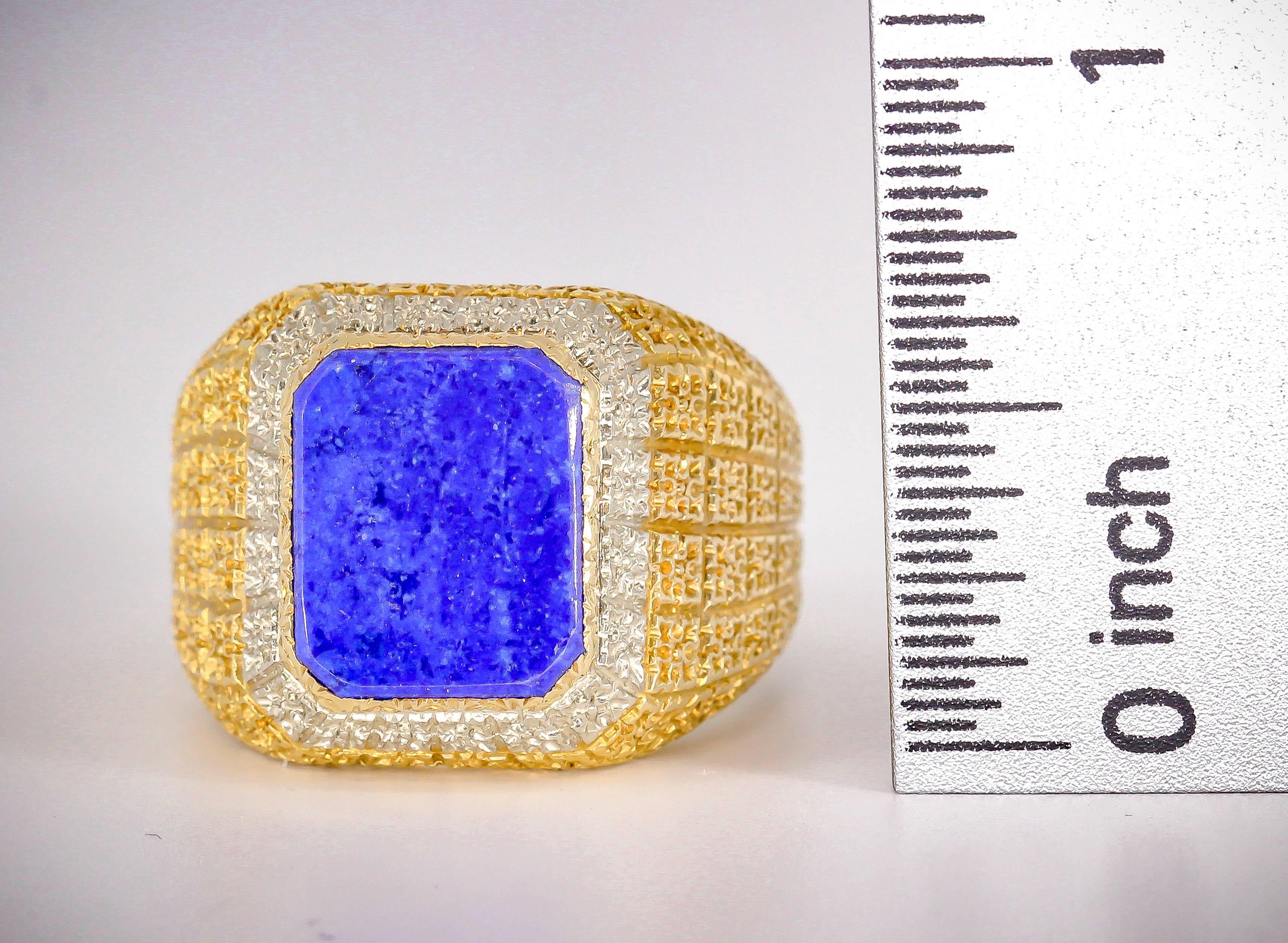 Mario Buccellati Lapis Lazuli and Gold Men’s Ring 1