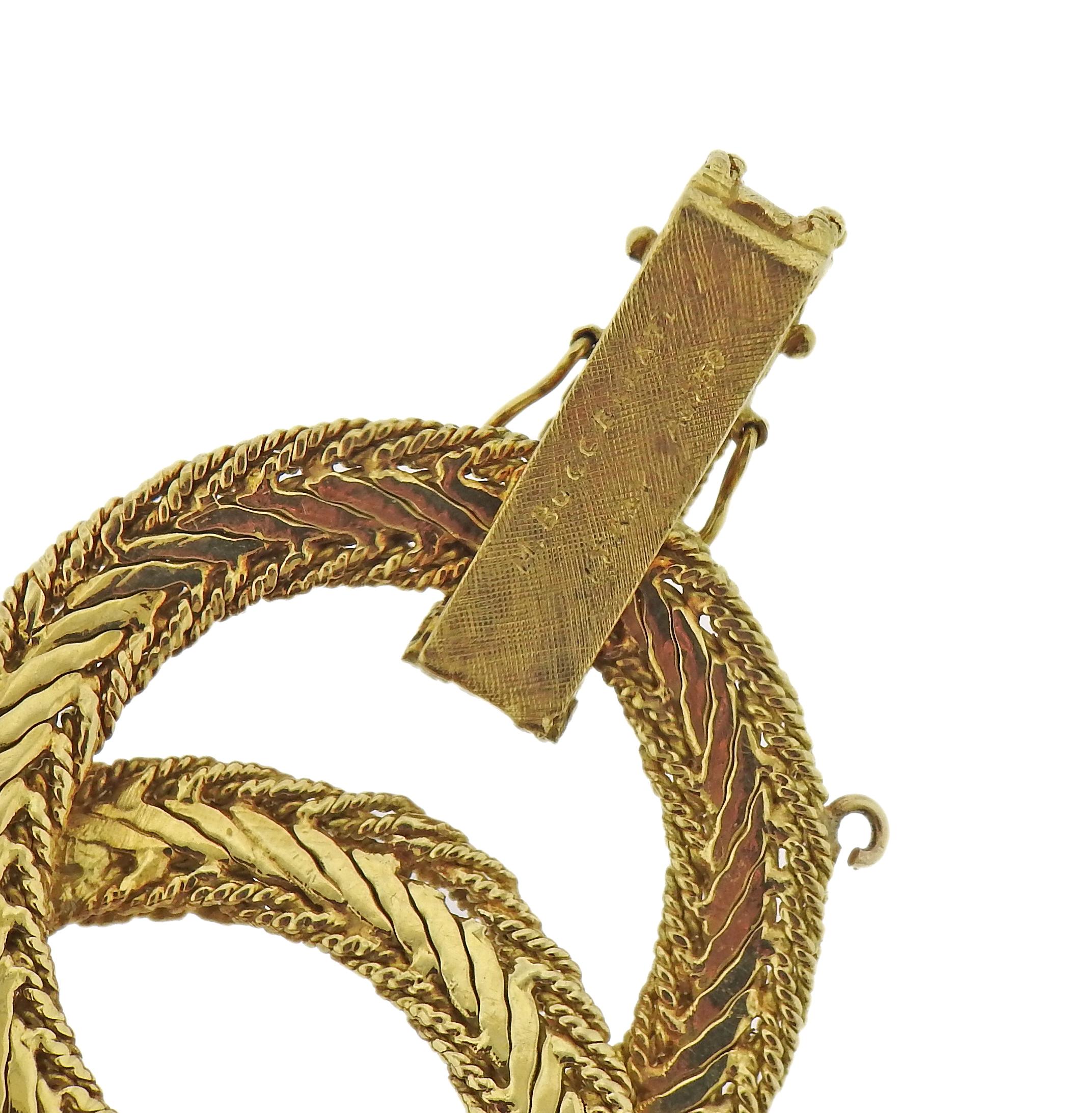 Women's Mario Buccellati Large Circle Link Gold Bracelet