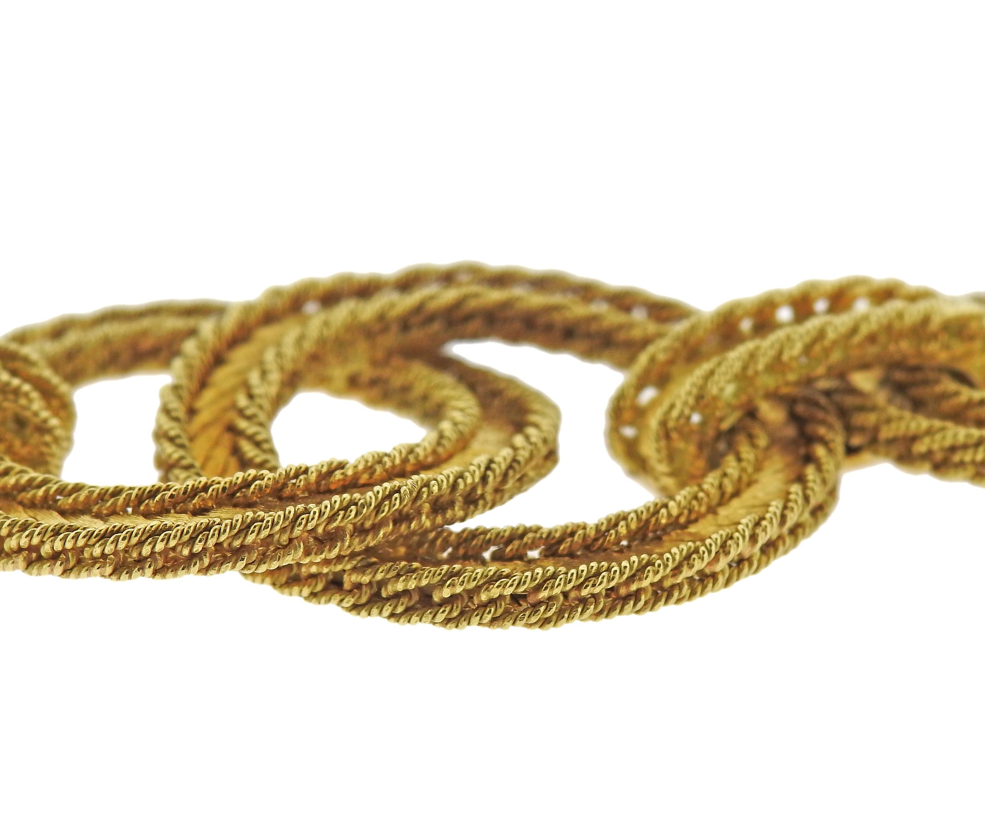 Mario Buccellati Large Circle Link Gold Bracelet 1