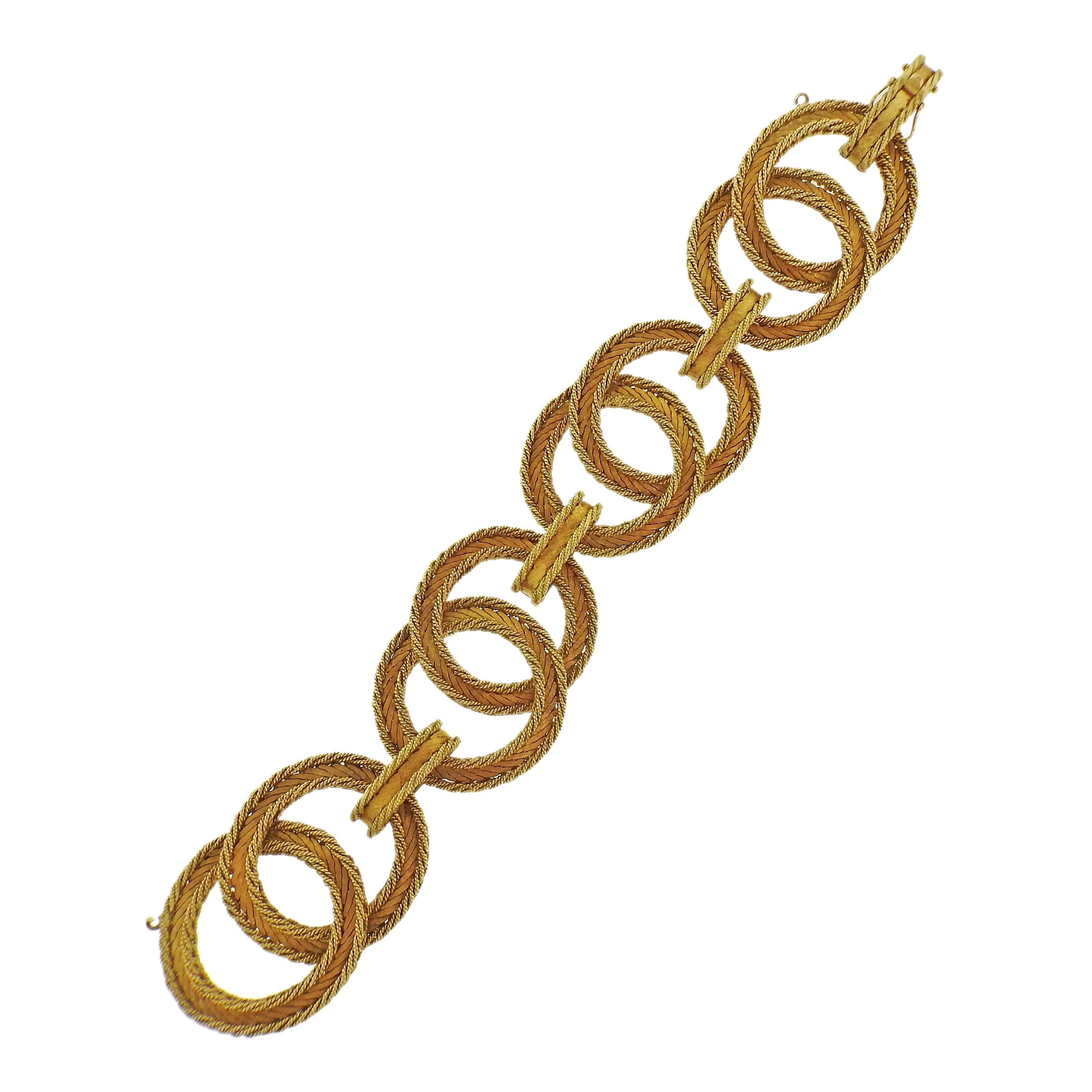 Mario Buccellati Large Circle Link Gold Bracelet