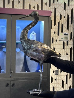 Mario Buccellati Large Size Pair of Silver Herons