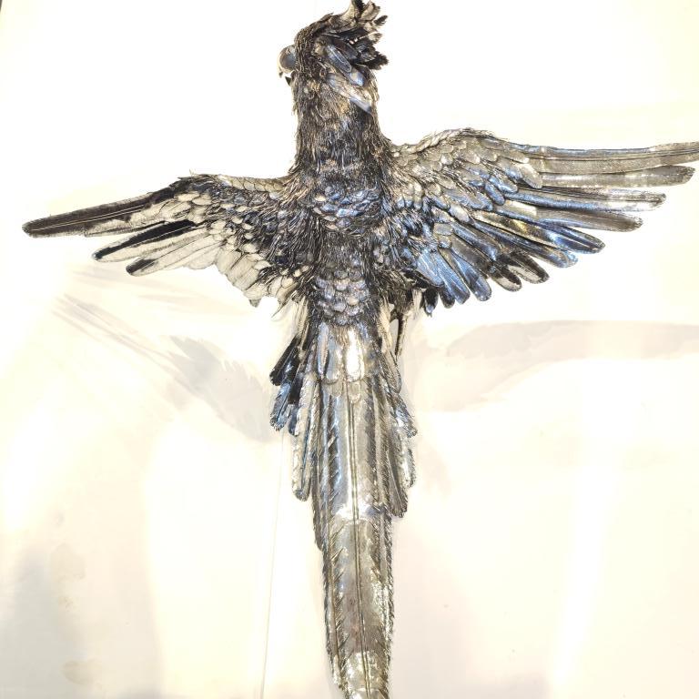 Mario Buccellati Large Size Silver Parrot  For Sale 4