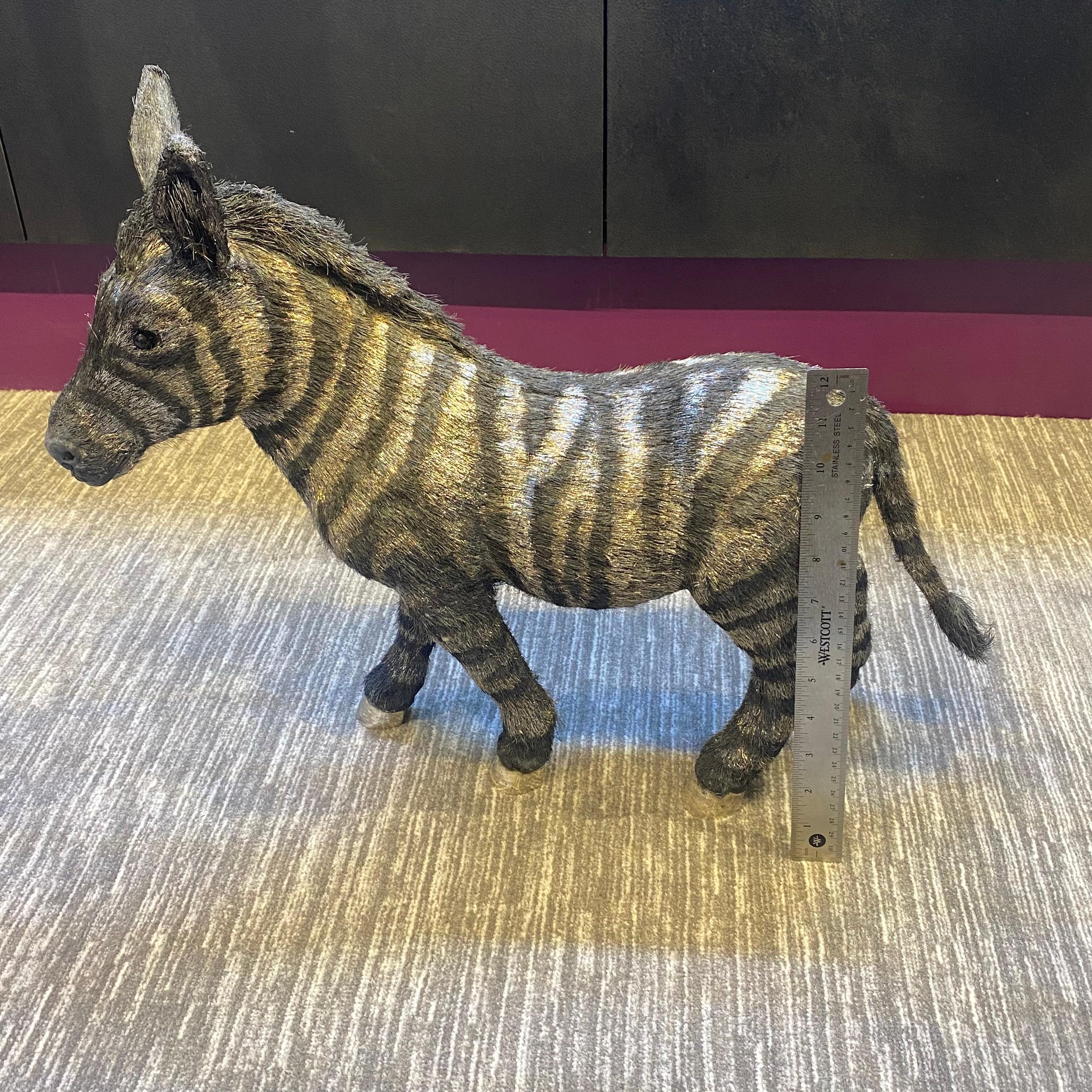 Italian Mario Buccellati Life Size Silver Baby Zebra For Sale
