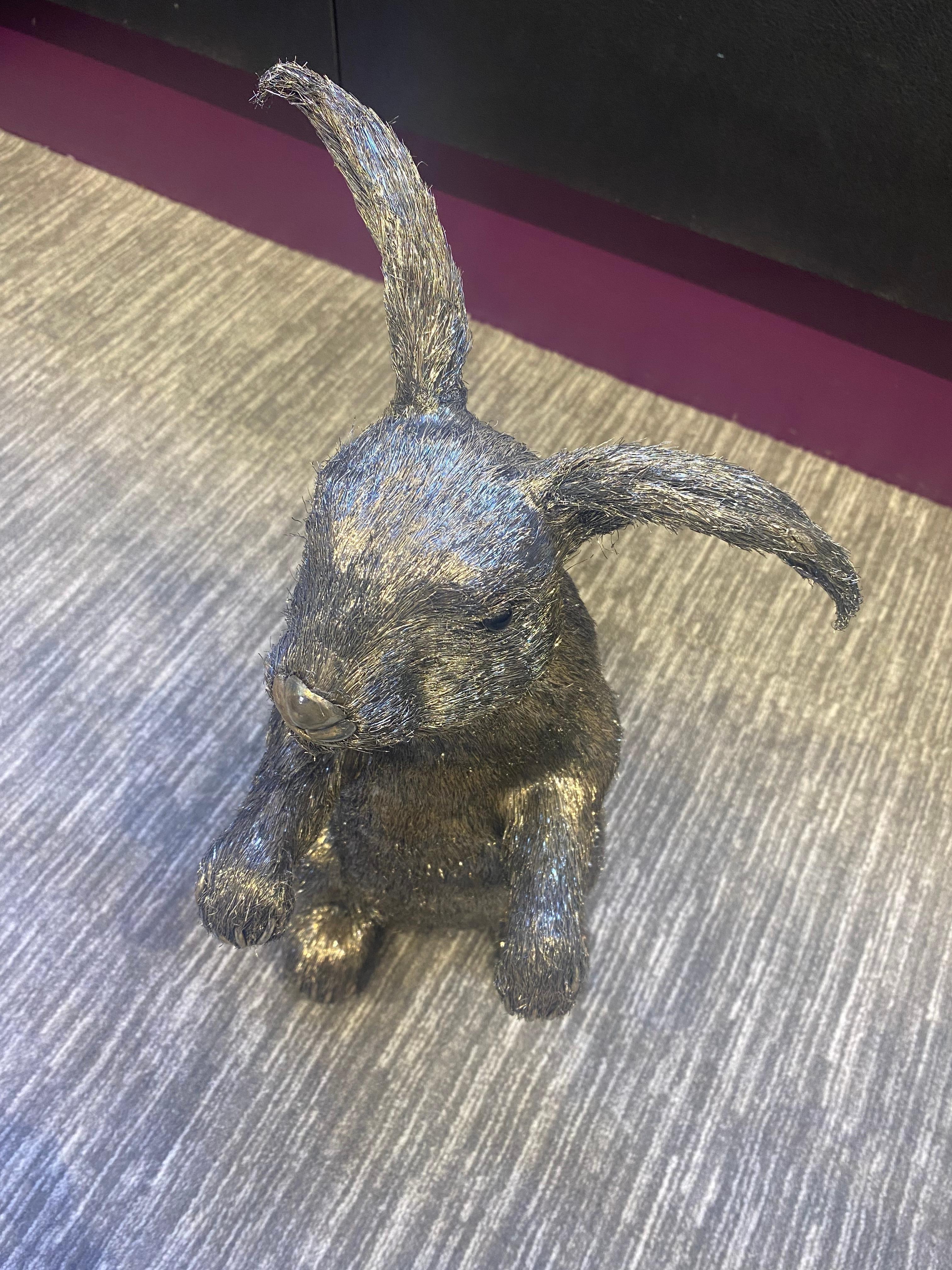 Mario Buccellati - Lapin argenté grandeur nature en vente 6