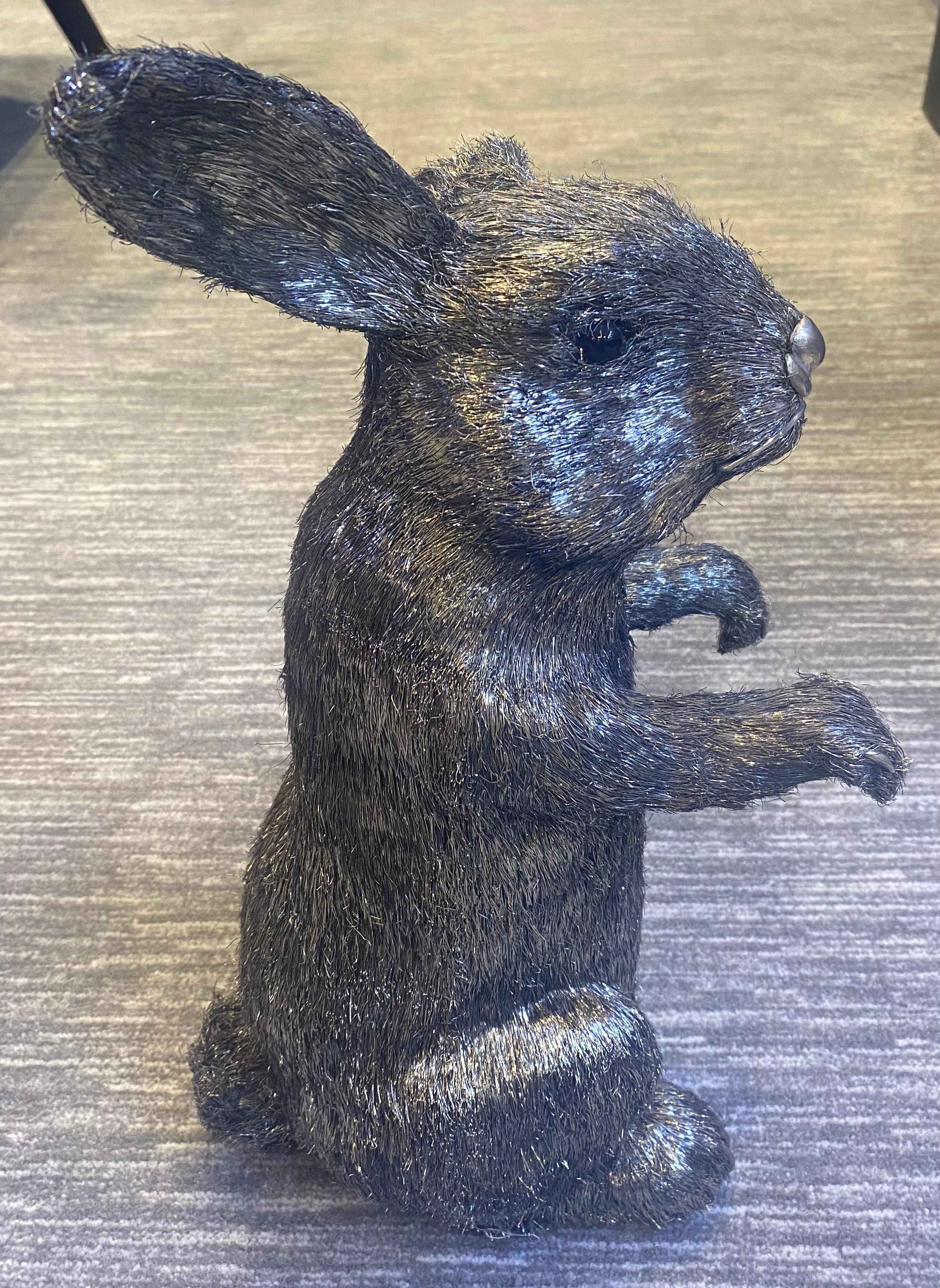Mario Buccellati Life Size Silver Rabbit For Sale 11
