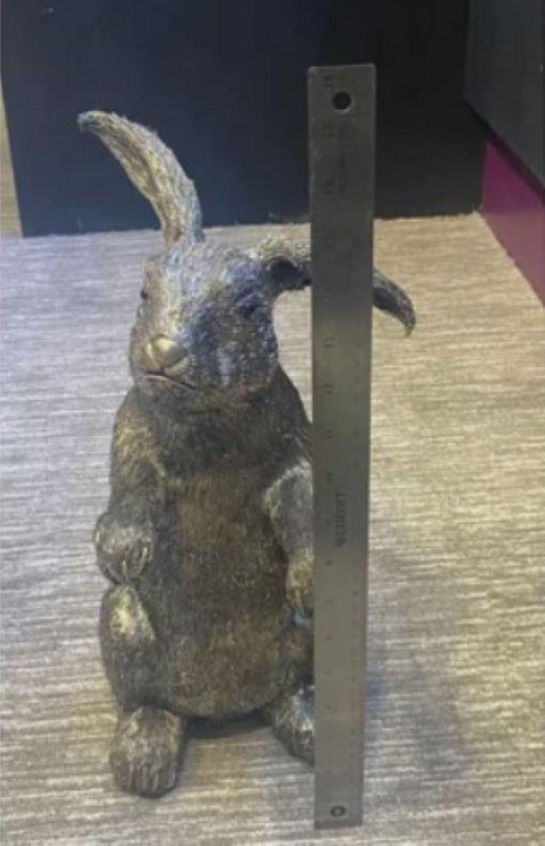 Mario Buccellati Life Size Silver Rabbit For Sale 14