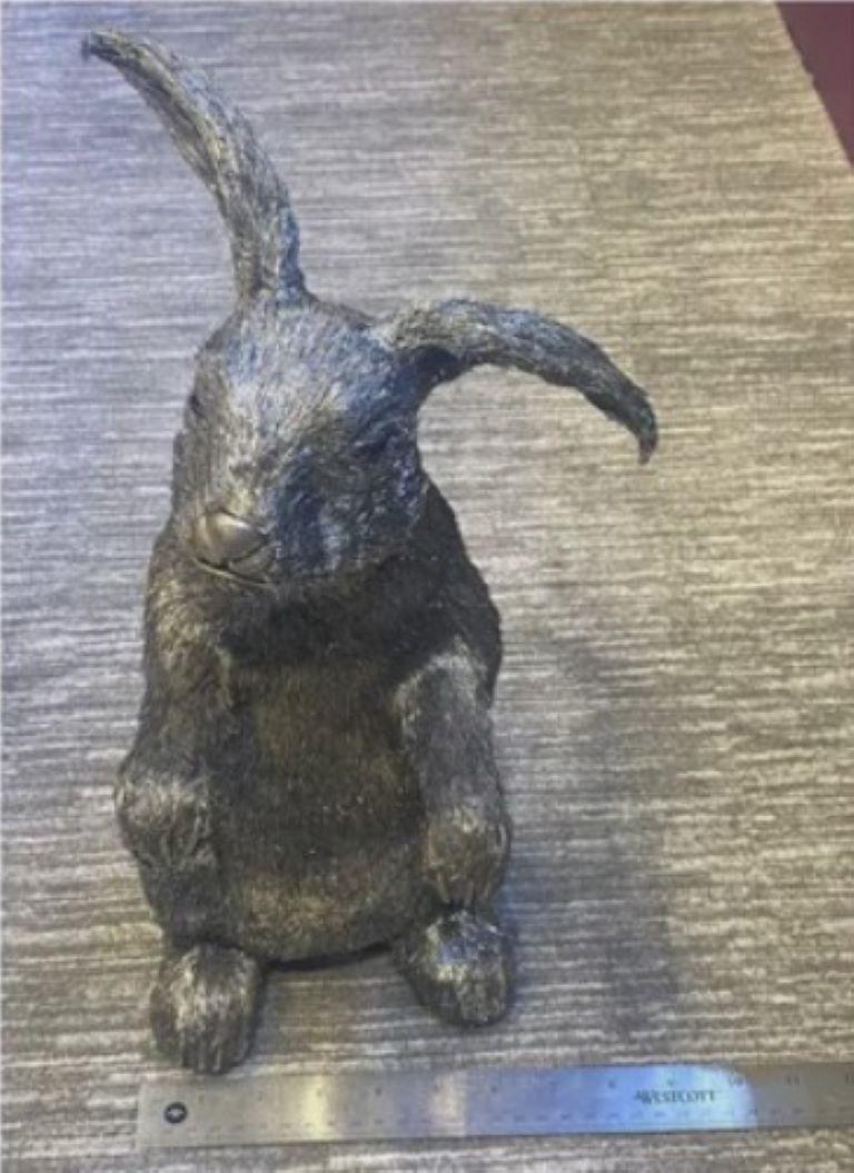 Mario Buccellati Life Size Silver Rabbit For Sale 15