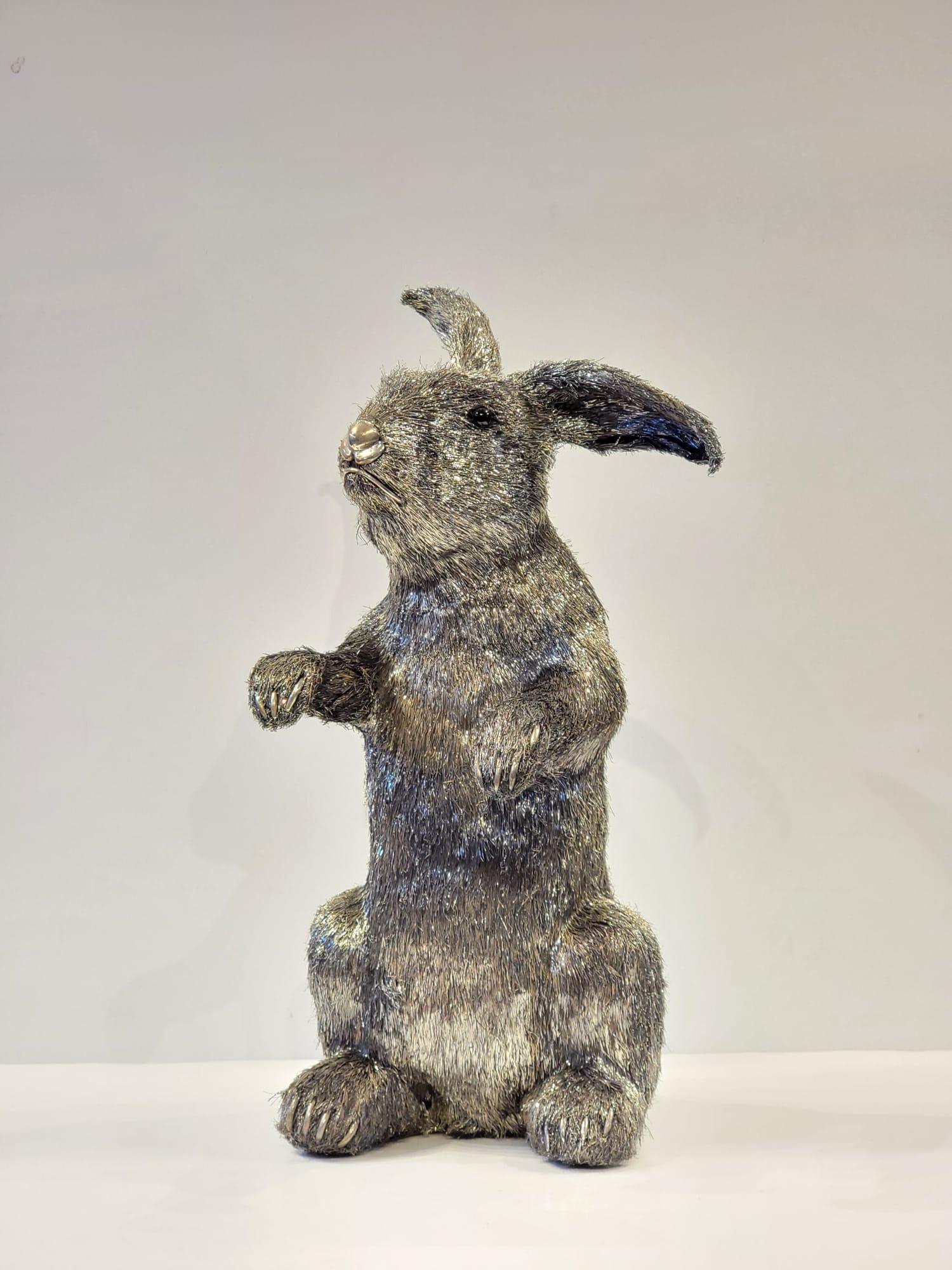 Mario Buccellati: Silberner Kaninchen in Lebensgröße (Italienisch) im Angebot