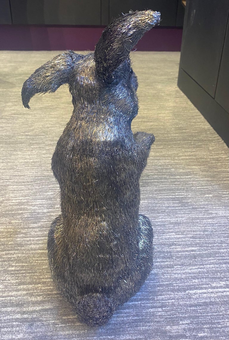 Mario Buccellati Life Size Silver Rabbit For Sale at 1stDibs