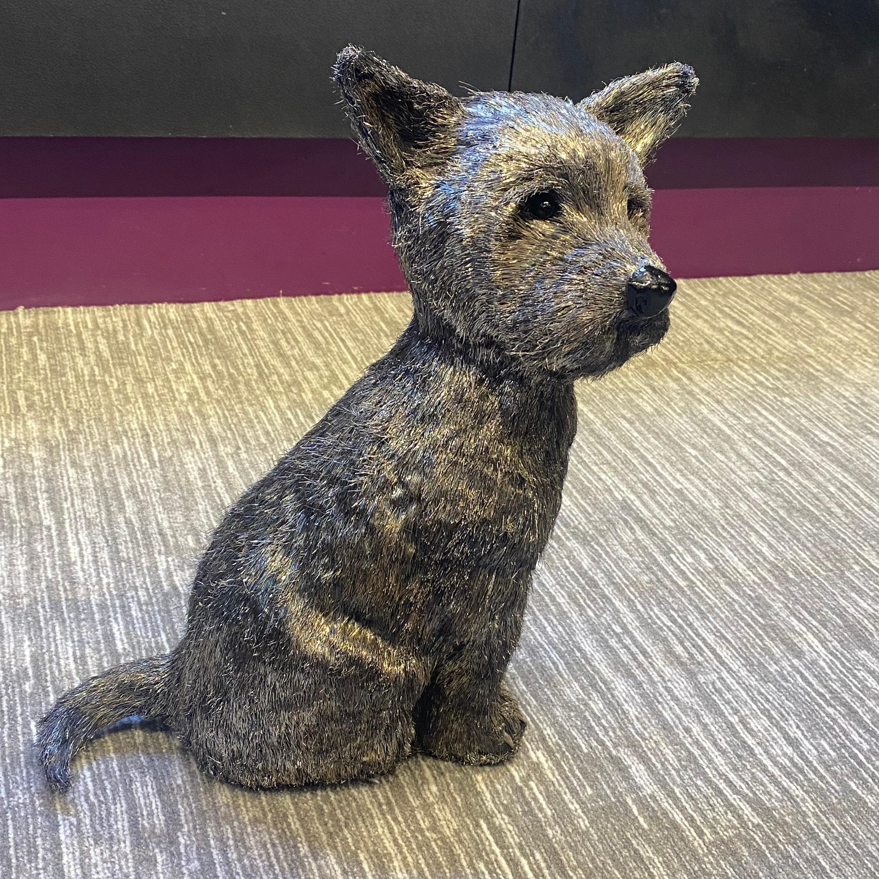 Mario Buccellati Life Size Silver Yorkshirre Terrier Dog For Sale 3