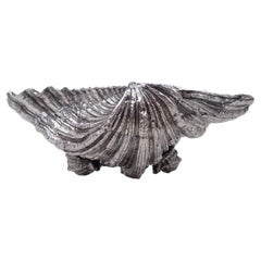 Mario Buccellati Midcentury Classical Silver Seashell Dish