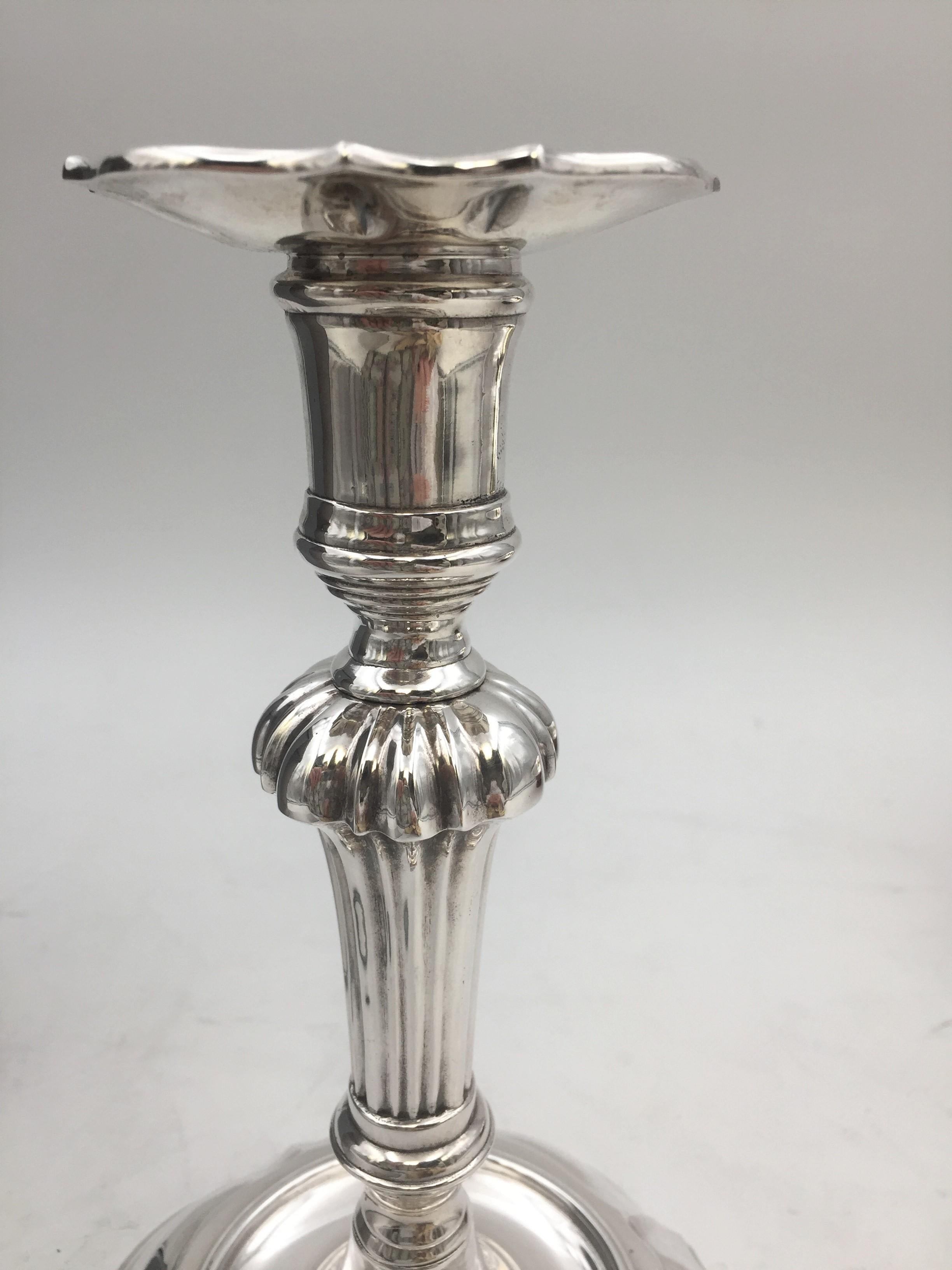 Mid-Century Modern Mario Buccellati Rare Sterling Silver Candlestick