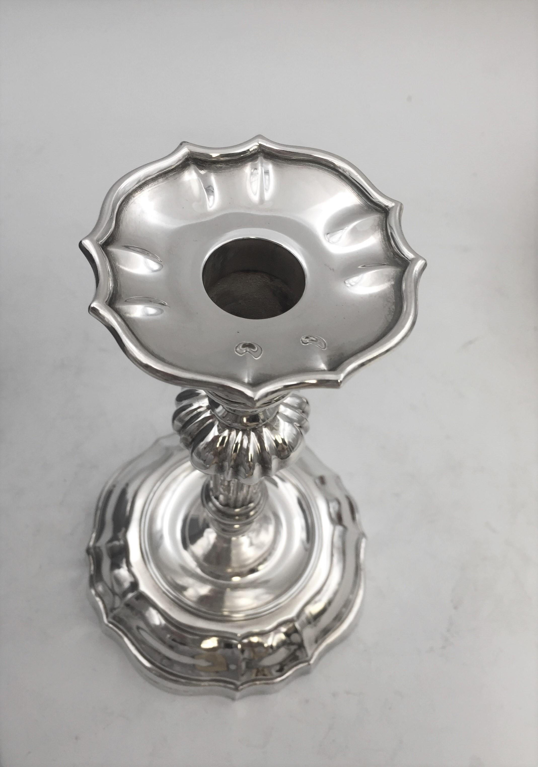Italian Mario Buccellati Rare Sterling Silver Candlestick
