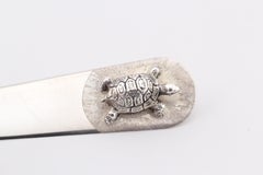 Mario Buccellati Seltene Vintage Sterling Silber Schildkröte Brieföffner