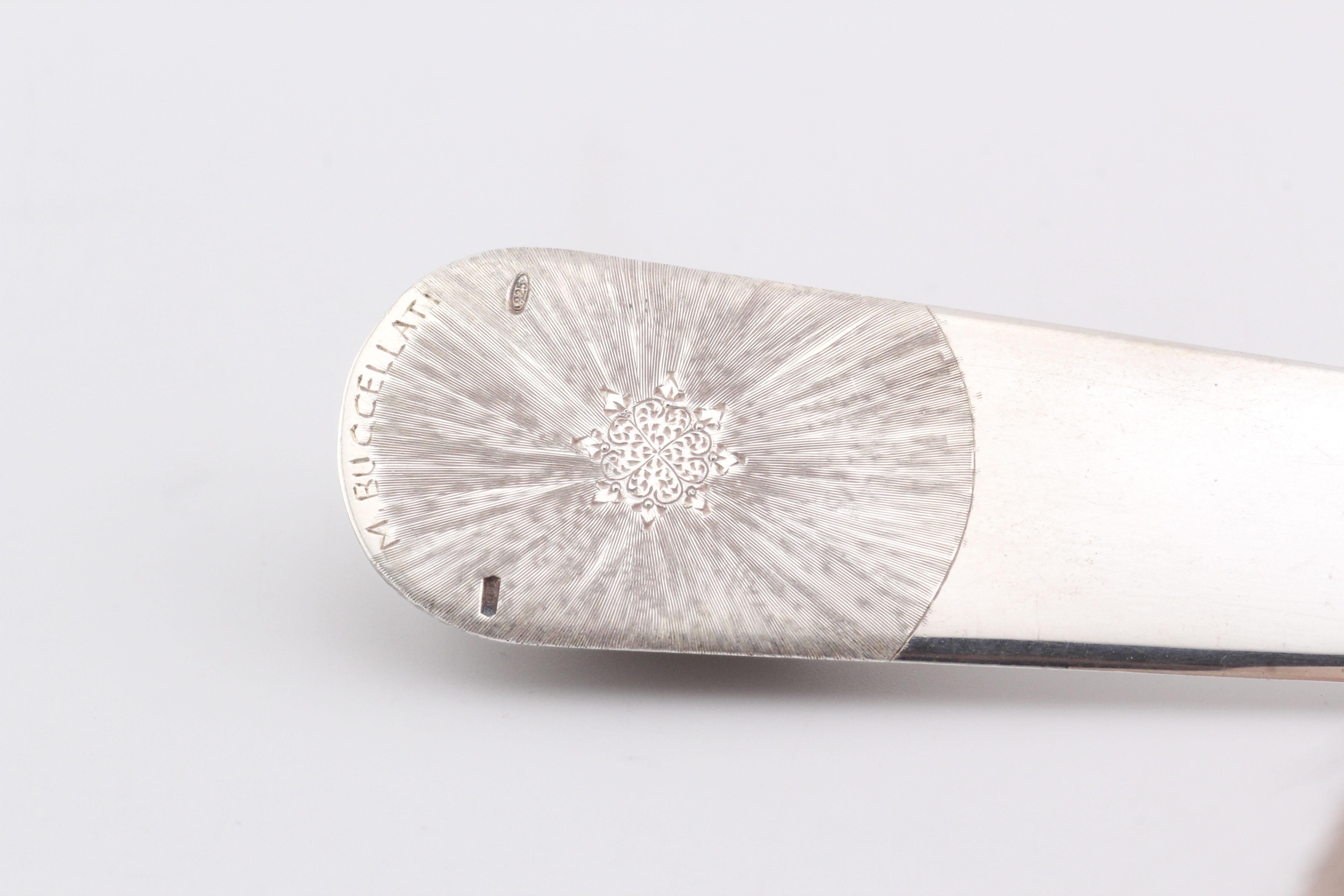 Mario Buccellati Rare Vintage Sterling Silver Turtle Letter Opener For Sale 3