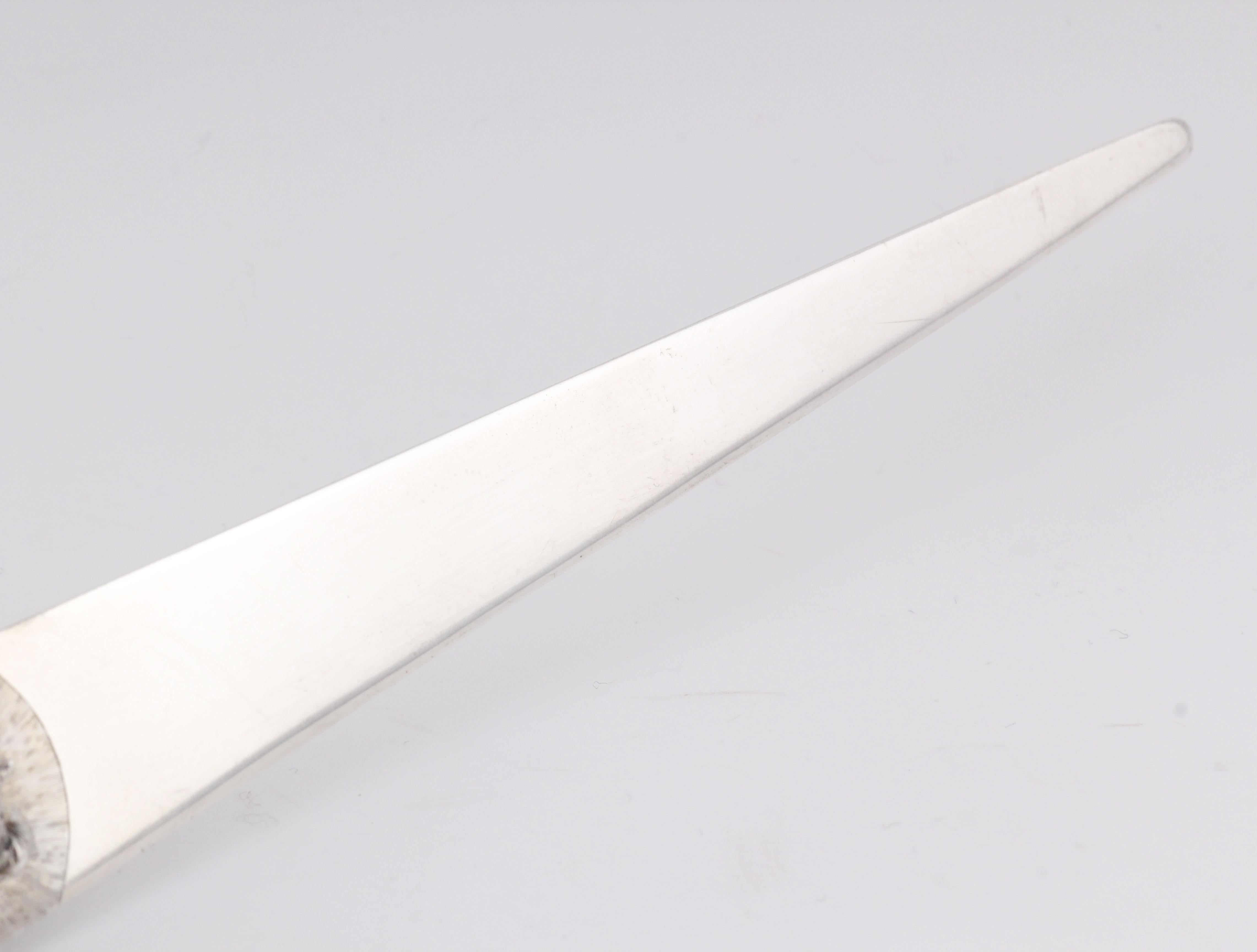 Mario Buccellati Rare Vintage Sterling Silver Turtle Letter Opener For Sale 4