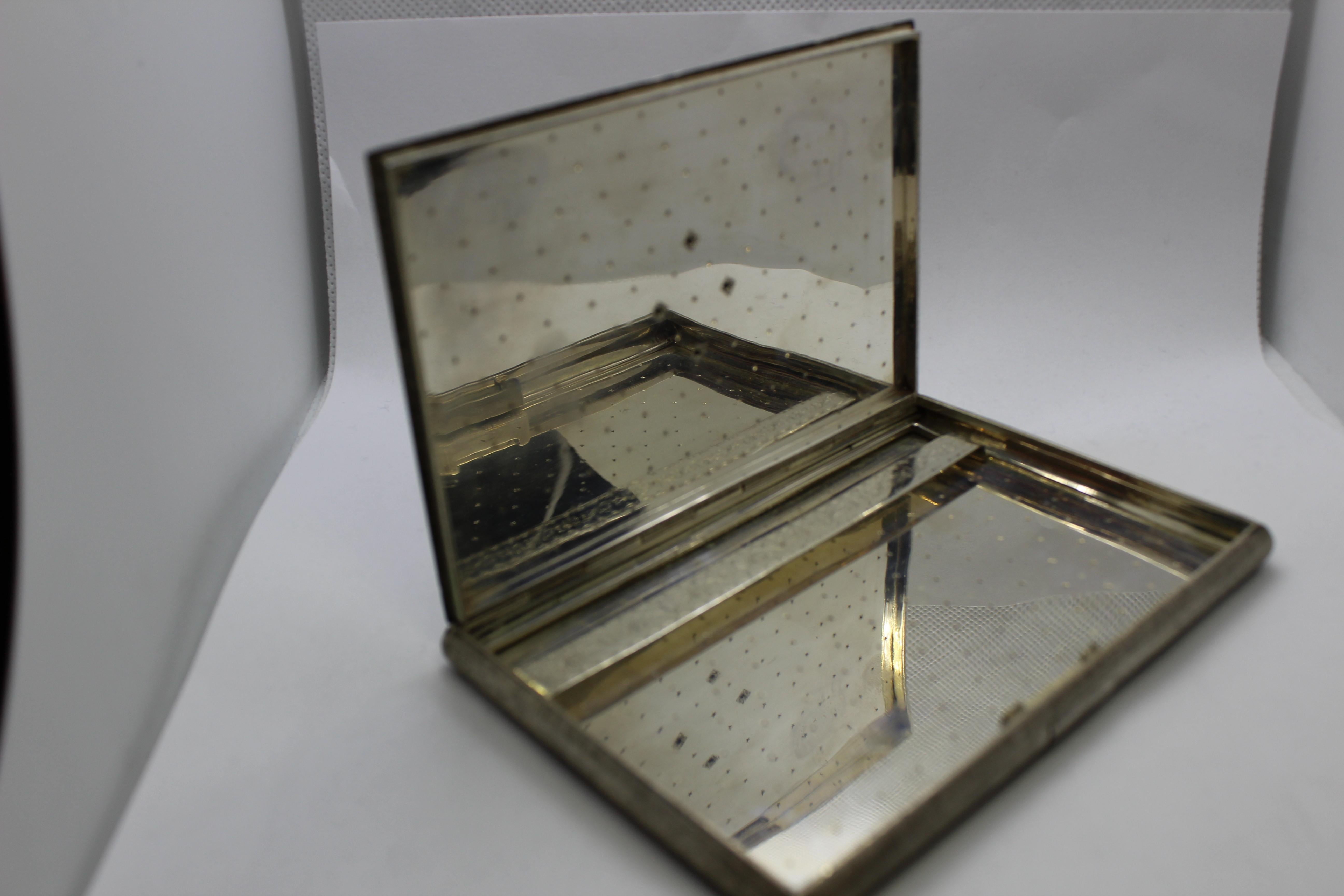 Mid-20th Century Mario Buccellati Silver Cigarette Case, Italy, 1960s For Sale