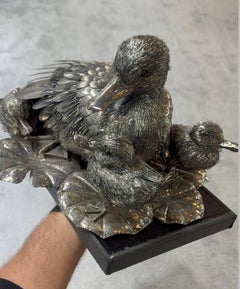 Mario Buccellati Pato y patitos de plata