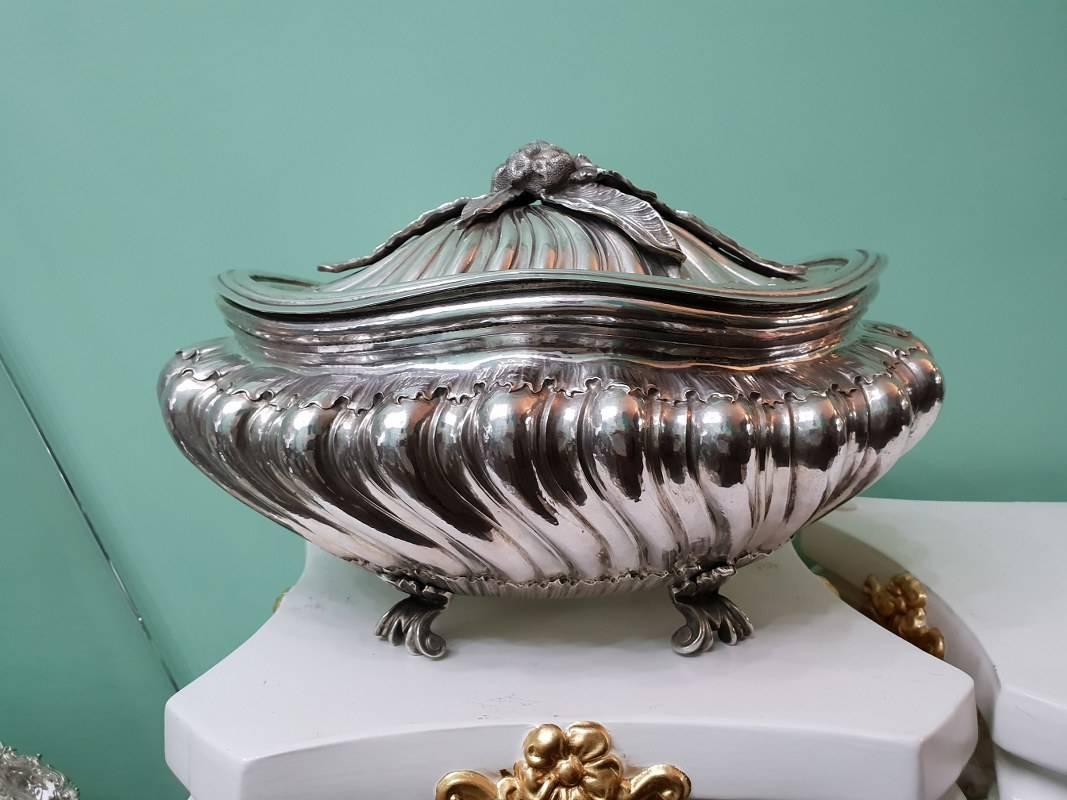 Sterling Silver Mario Buccellati Silver Soup Tureen Early 20th Century For Sale