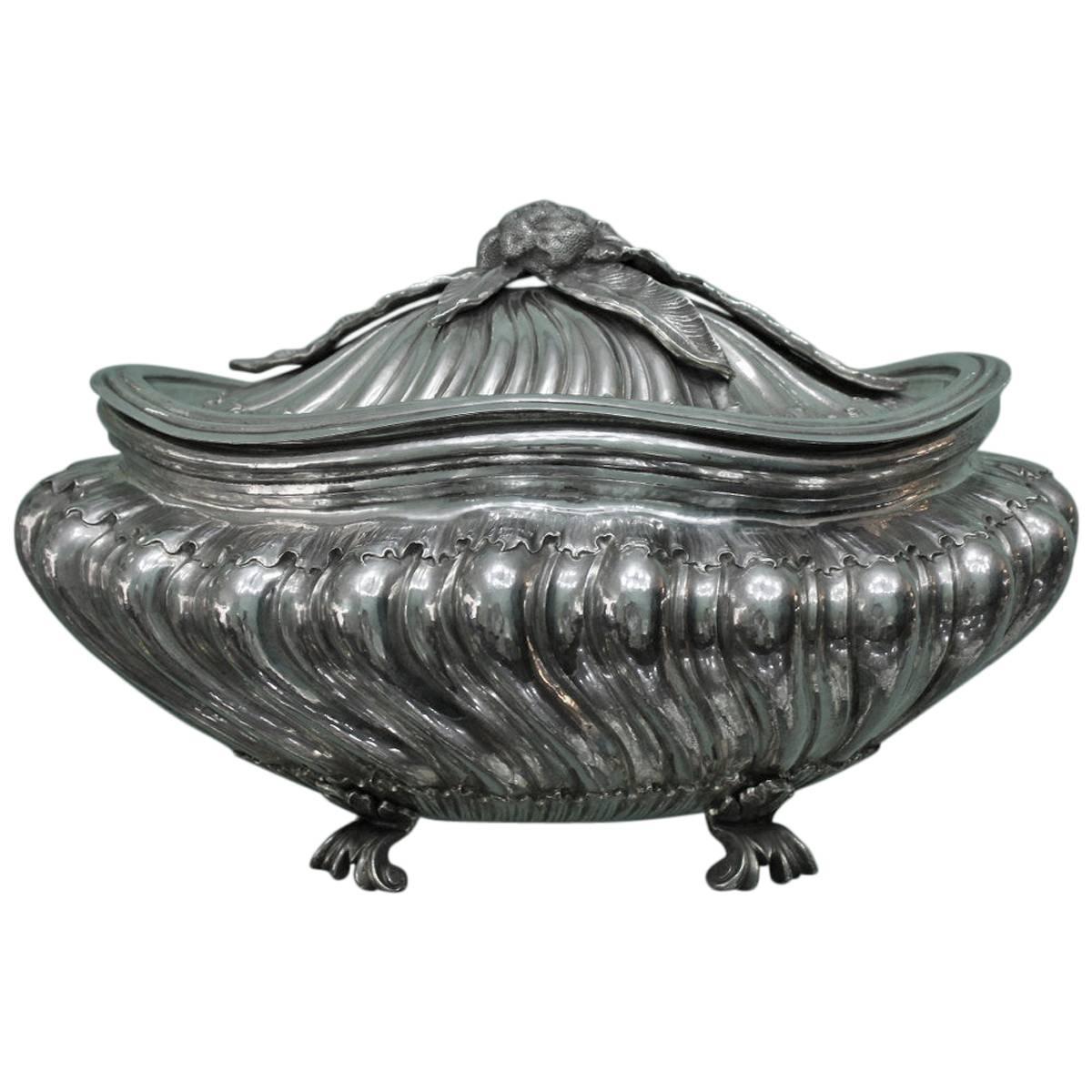 Mario Buccellati Silver Soup Tureen Early 20th Century For Sale