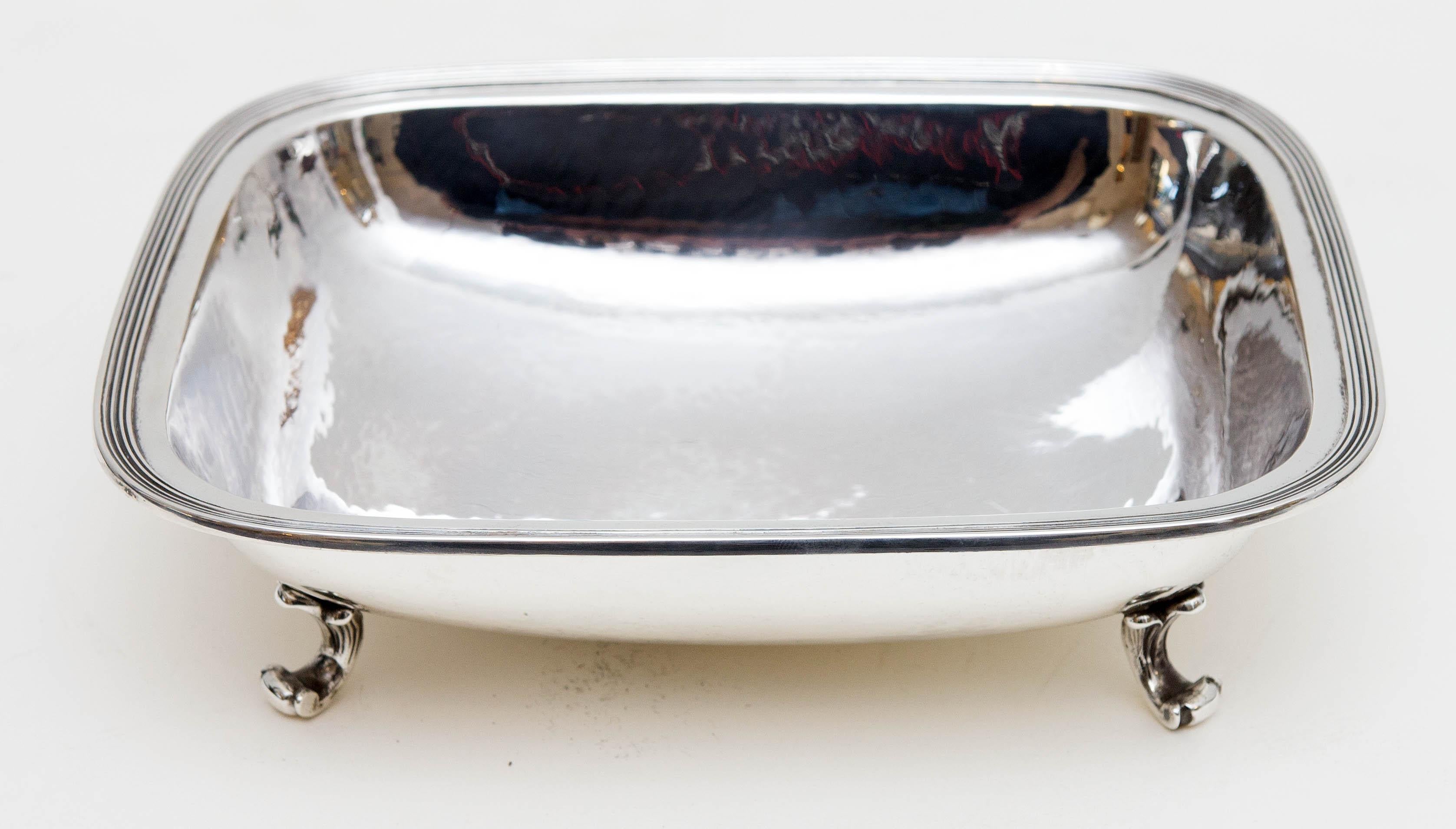 Mario Buccellati hand formed sterling footed bowl, mid-20th century. Measure: 9