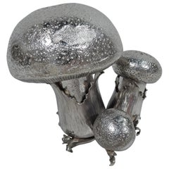 Mario Buccellati Sterling Silver Mushroom Salt and Pepper Shakers